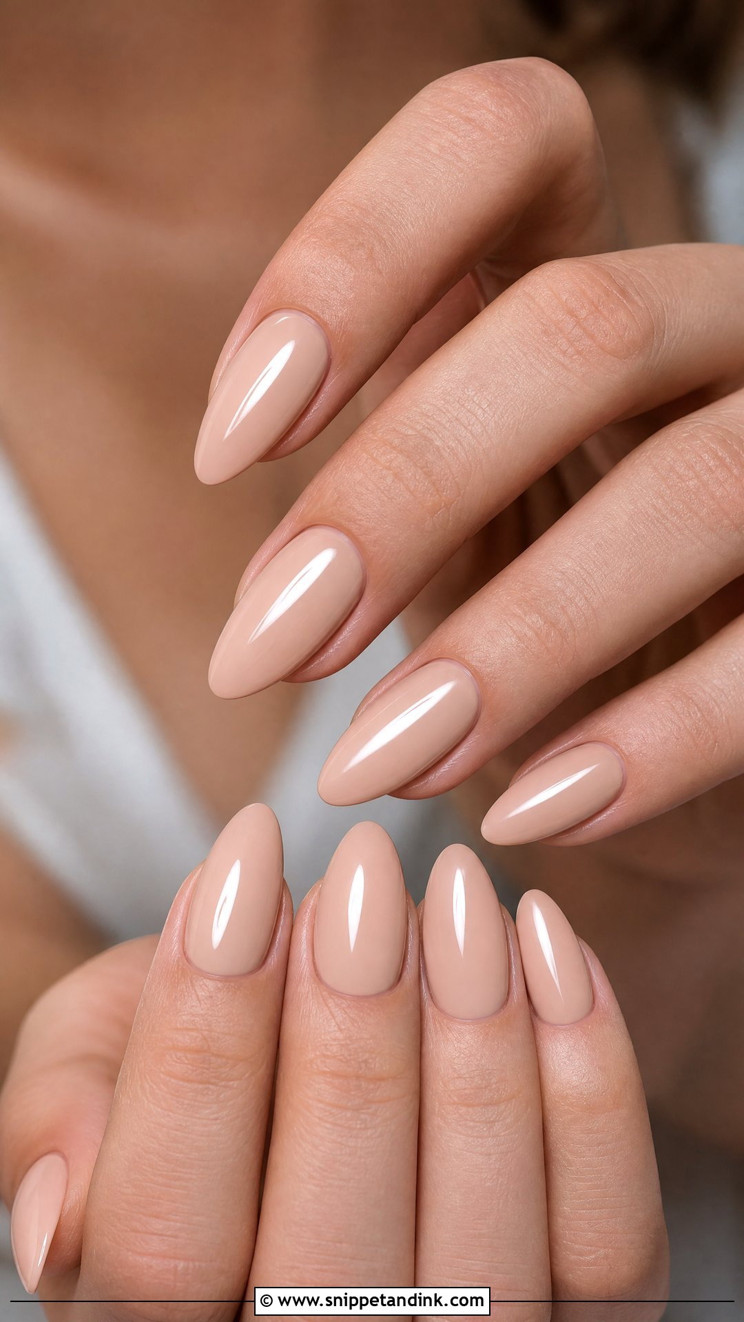 Nude Almond Wedding Nails - Snippet and Ink - 25 Wedding Nail Designs for Bride