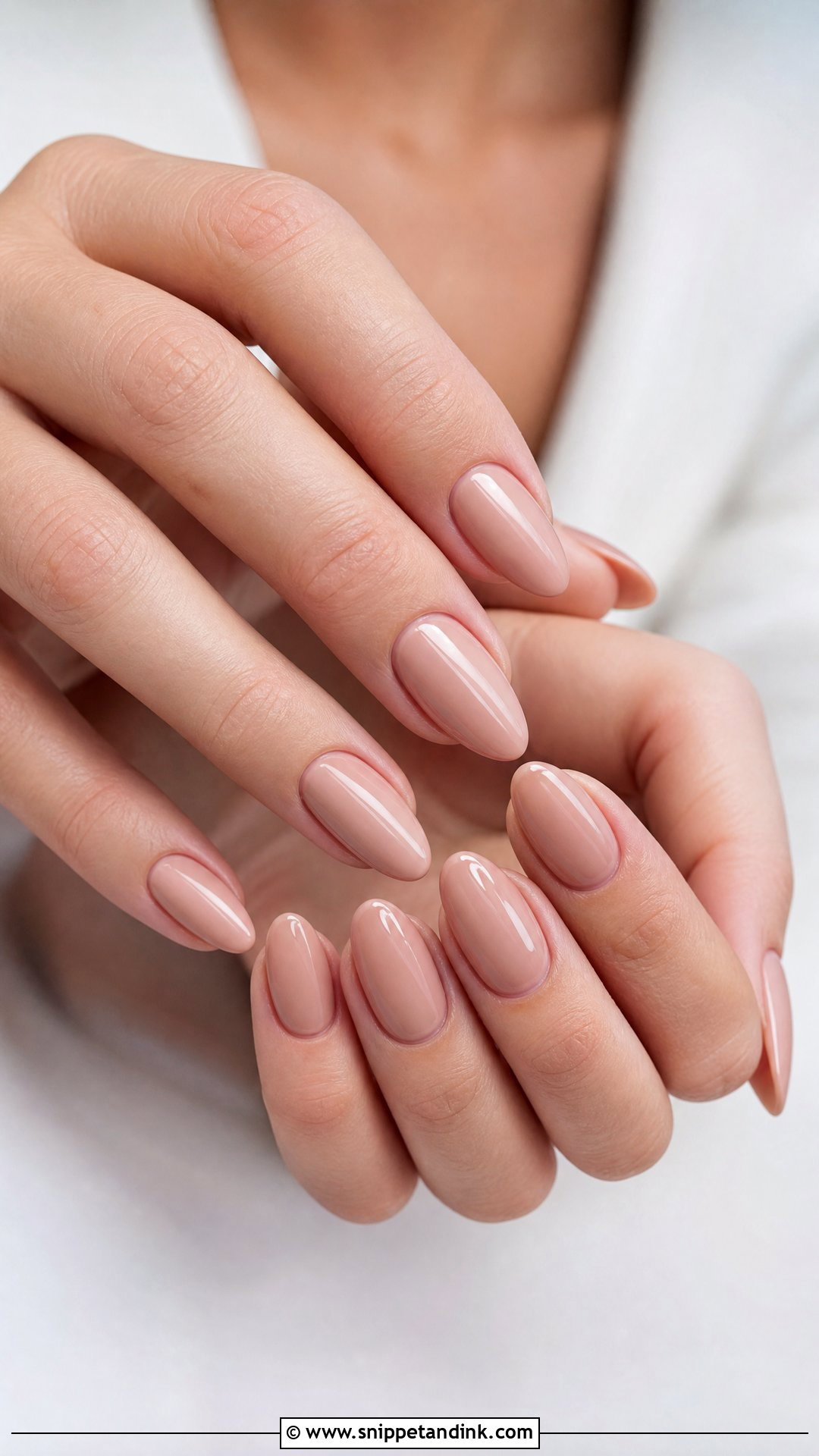 Nude Almond Wedding Nails - Snippet and Ink - 25 Wedding Nails 2024