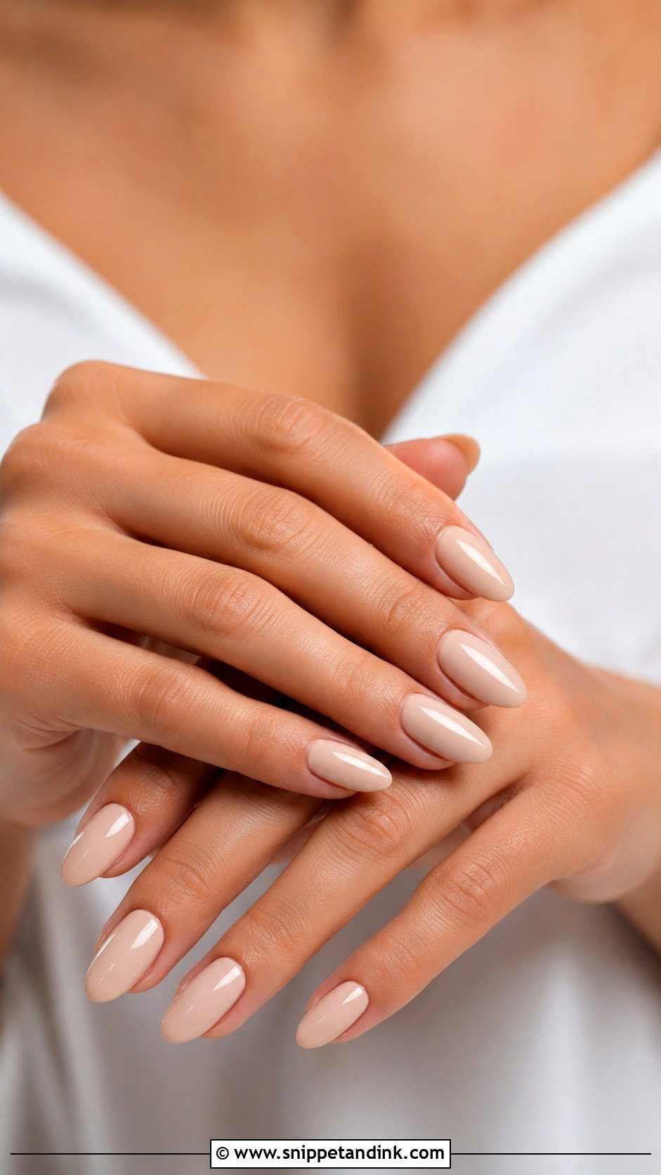 Nude Almond Wedding Nails - Snippet and Ink - 20 Classic Wedding Nails for Bride