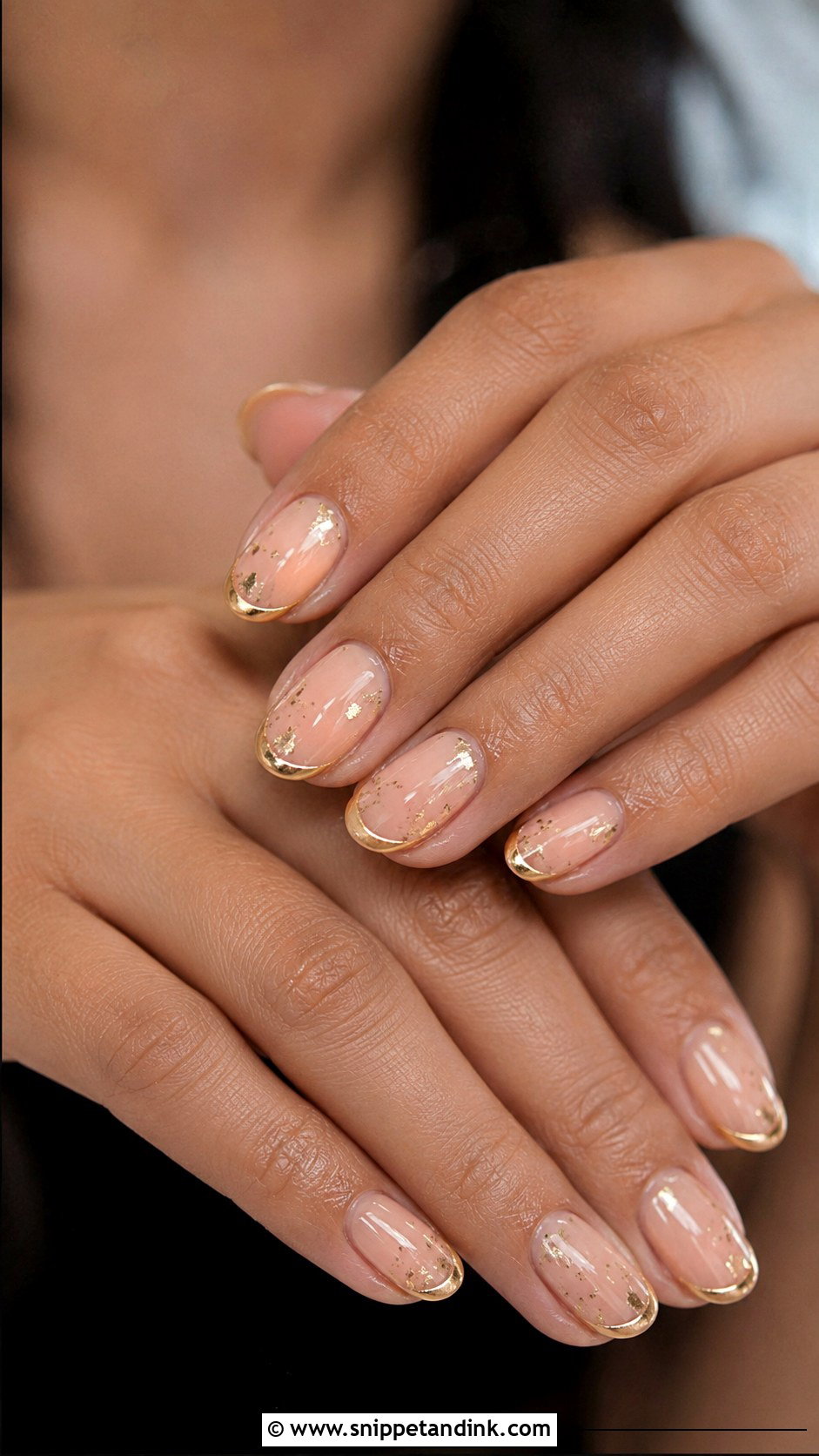 Nude And Gold Desi Wedding Nails - Snippet and Ink - 30 Desi Wedding Nails