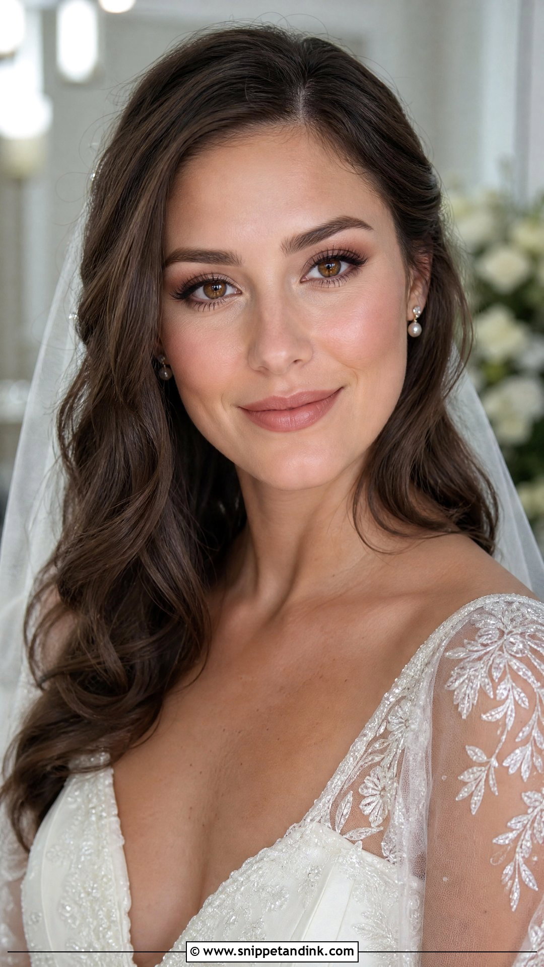 Nude Bridal Makeup With Brown Eyes - Snippet and Ink - 25 Nude Bridal Makeup Ideas
