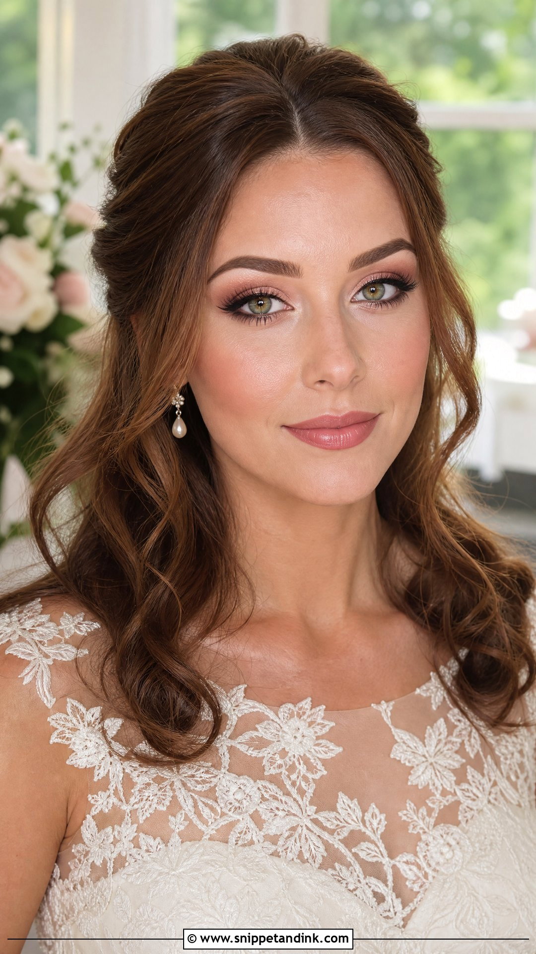 Nude Bridal Makeup With Green Eyes - Snippet and Ink - 25 Nude Bridal Makeup Ideas