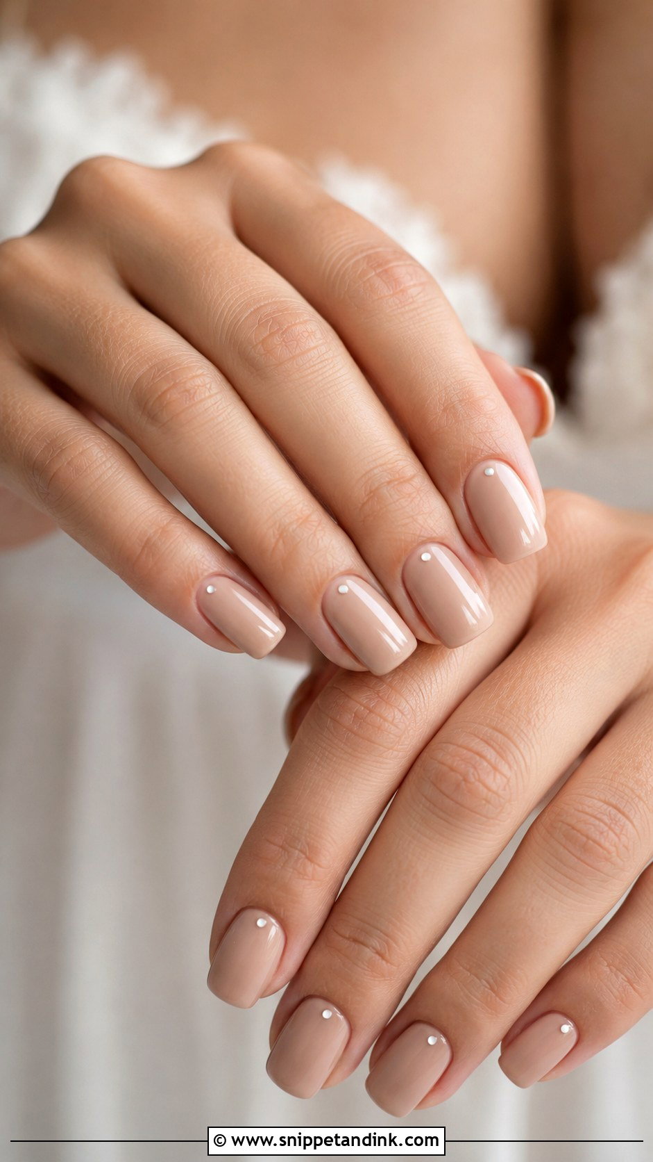 Nude Bridal Nails - Snippet and Ink - 20 Cute Bridal Nails