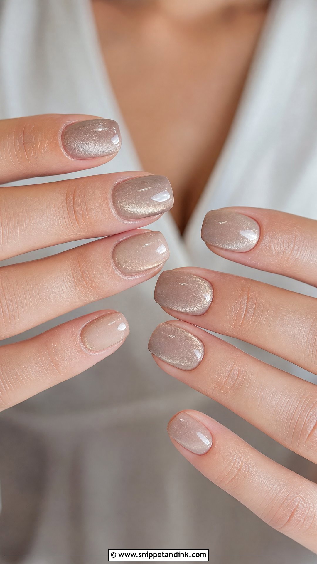 Nude Cat Eye Bridal Nails - Snippet and Ink - 25 Cat Eye Bridal Nails