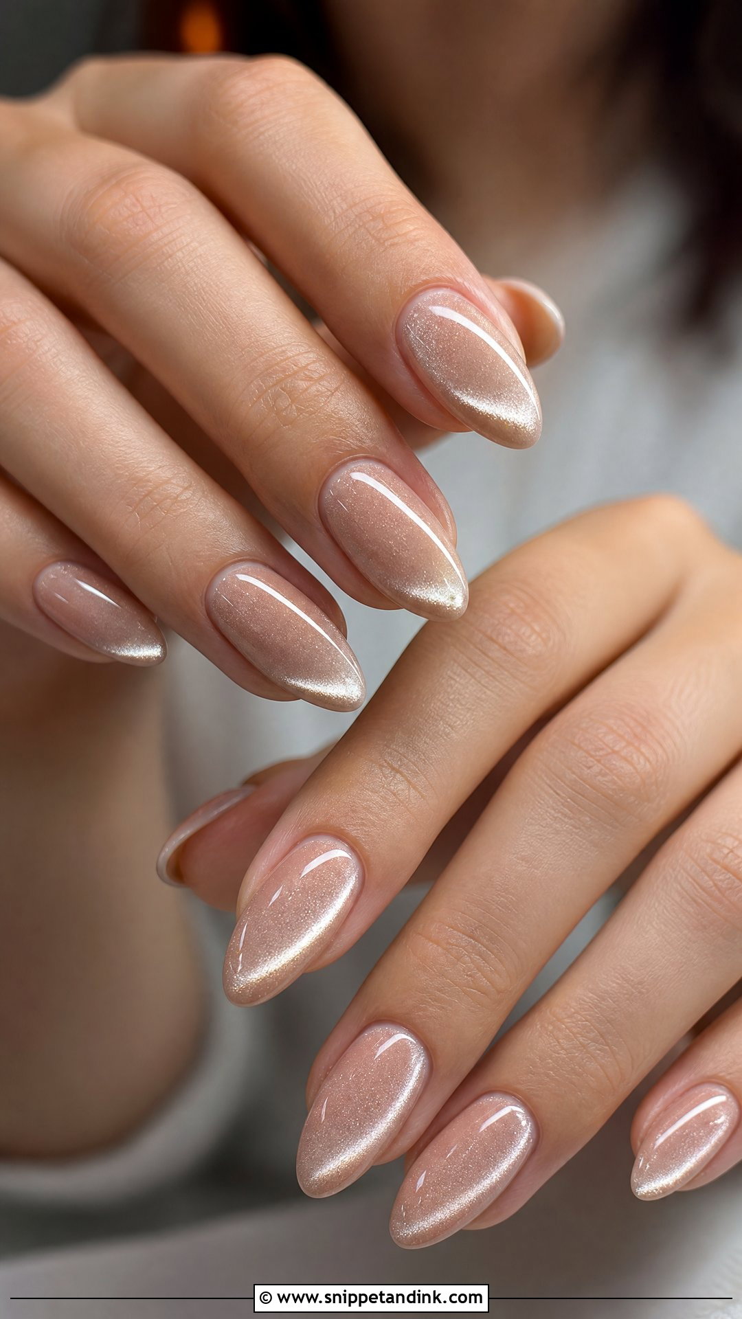 Nude Cat Eye Nails - Snippet and Ink - 25 Wedding Guest Nail Inspo Ideas