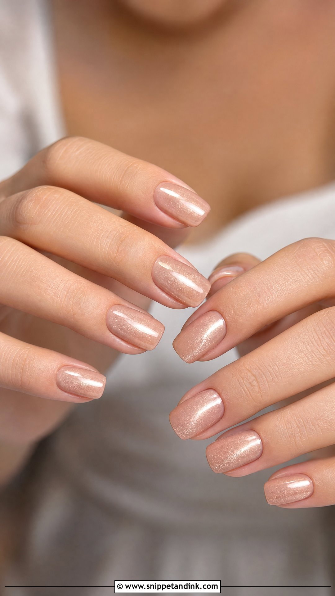 Nude Cat Eye Wedding Nails - Snippet and Ink - 25 Cat Eye Wedding Nails