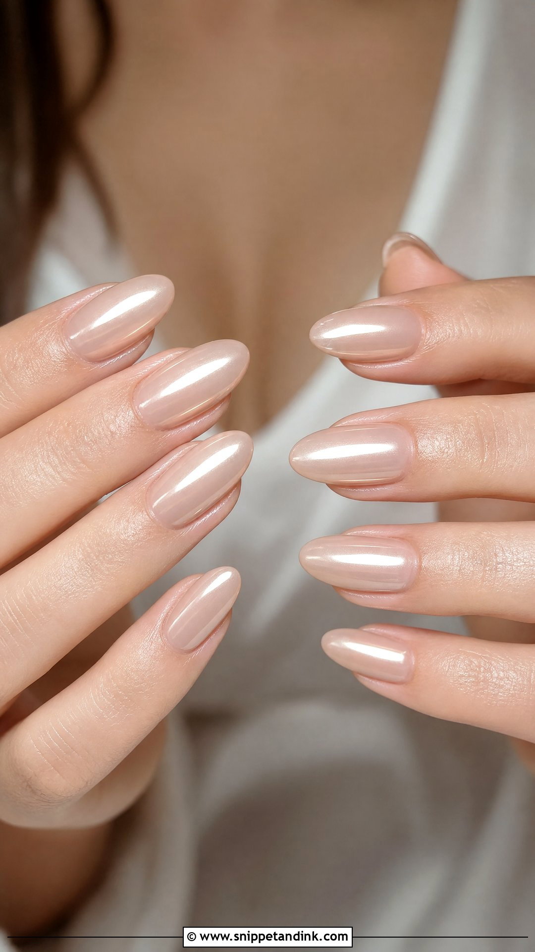 Nude Chrome Bridal Nails - Snippet and Ink - 25 Nude Bridal Nails