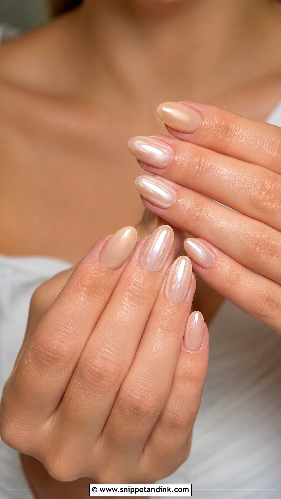 Nude Chrome Bridesmaid Nails - Snippet and Ink - 20 Indian Wedding Nails Bridesmaid