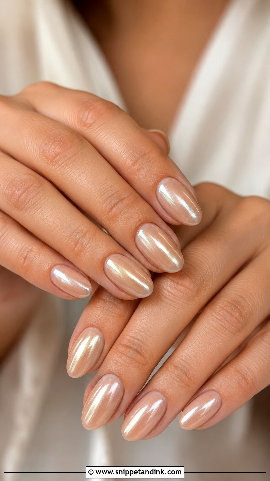 Nude Chrome Bridesmaid Nails - Snippet and Ink - 20 Nail Art for Wedding Bridesmaid Ideas
