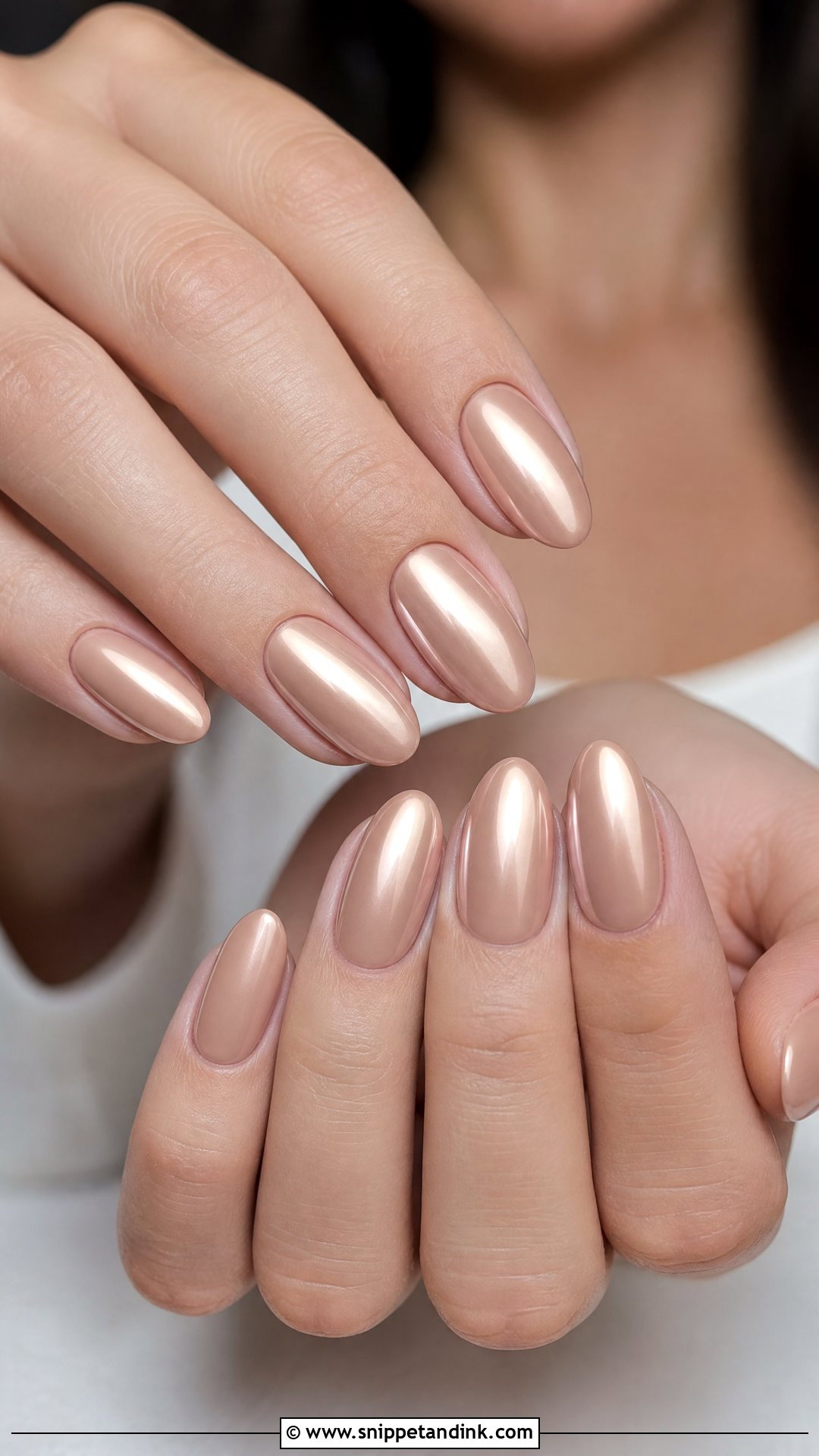 Nude Chrome Bridesmaid Nails - Snippet and Ink - 20 Nails for a Wedding Bridesmaid