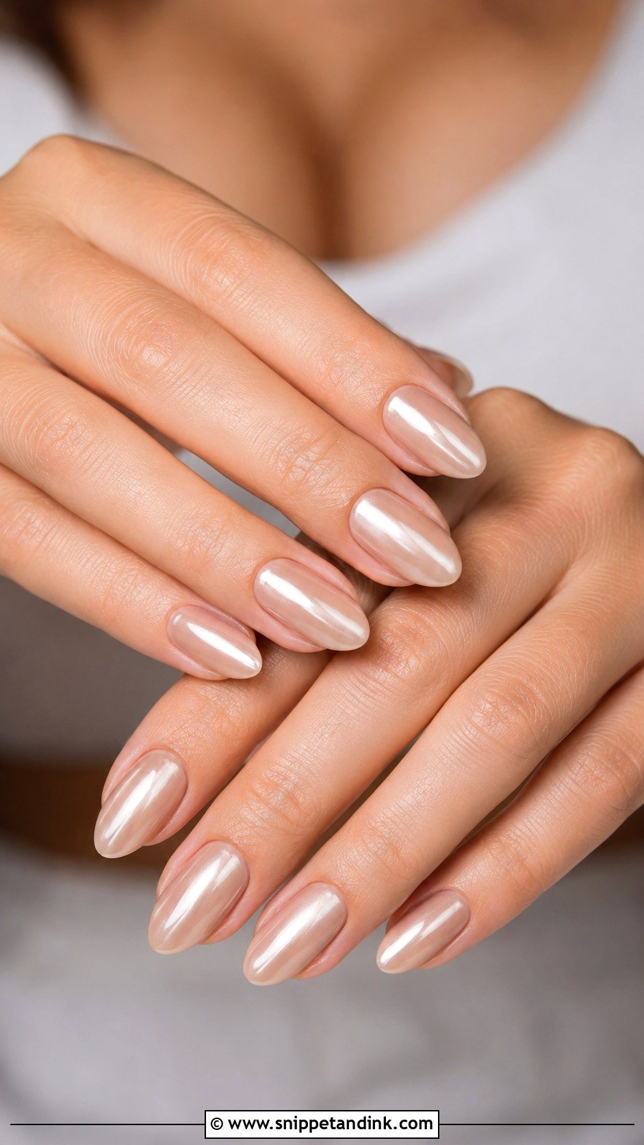 Nude Chrome Fall Wedding Nails - Snippet and Ink - 30 Fall Wedding Nails