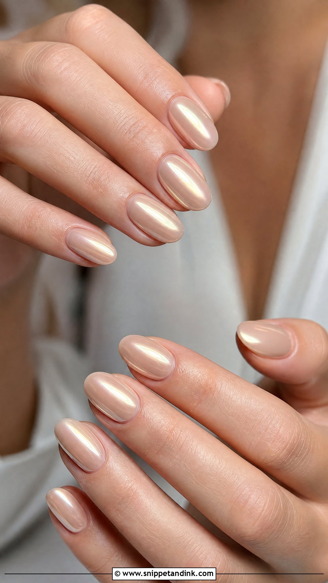 Nude Chrome Nails - Snippet and Ink - 25 Classy Nails for Wedding Guest
