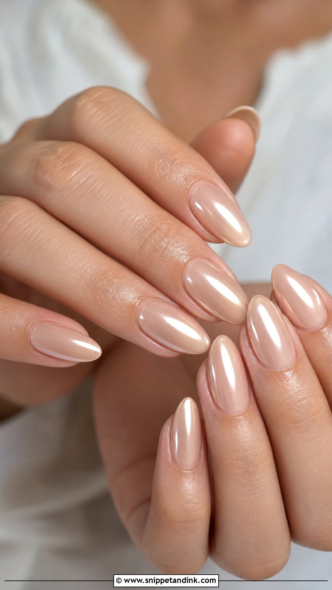 Nude Chrome Summer Wedding Nails - Snippet and Ink - 25 Summer Wedding Nails