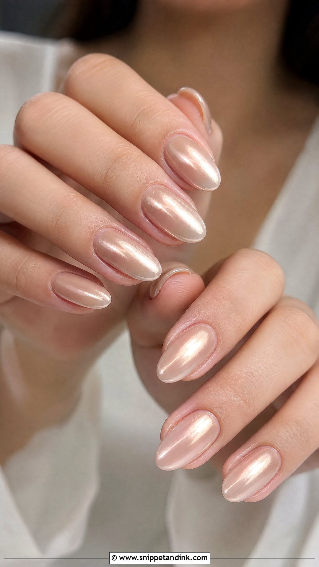 Nude Chrome Wedding Guest Nails - Snippet and Ink - 25 Nails for a Wedding Guest