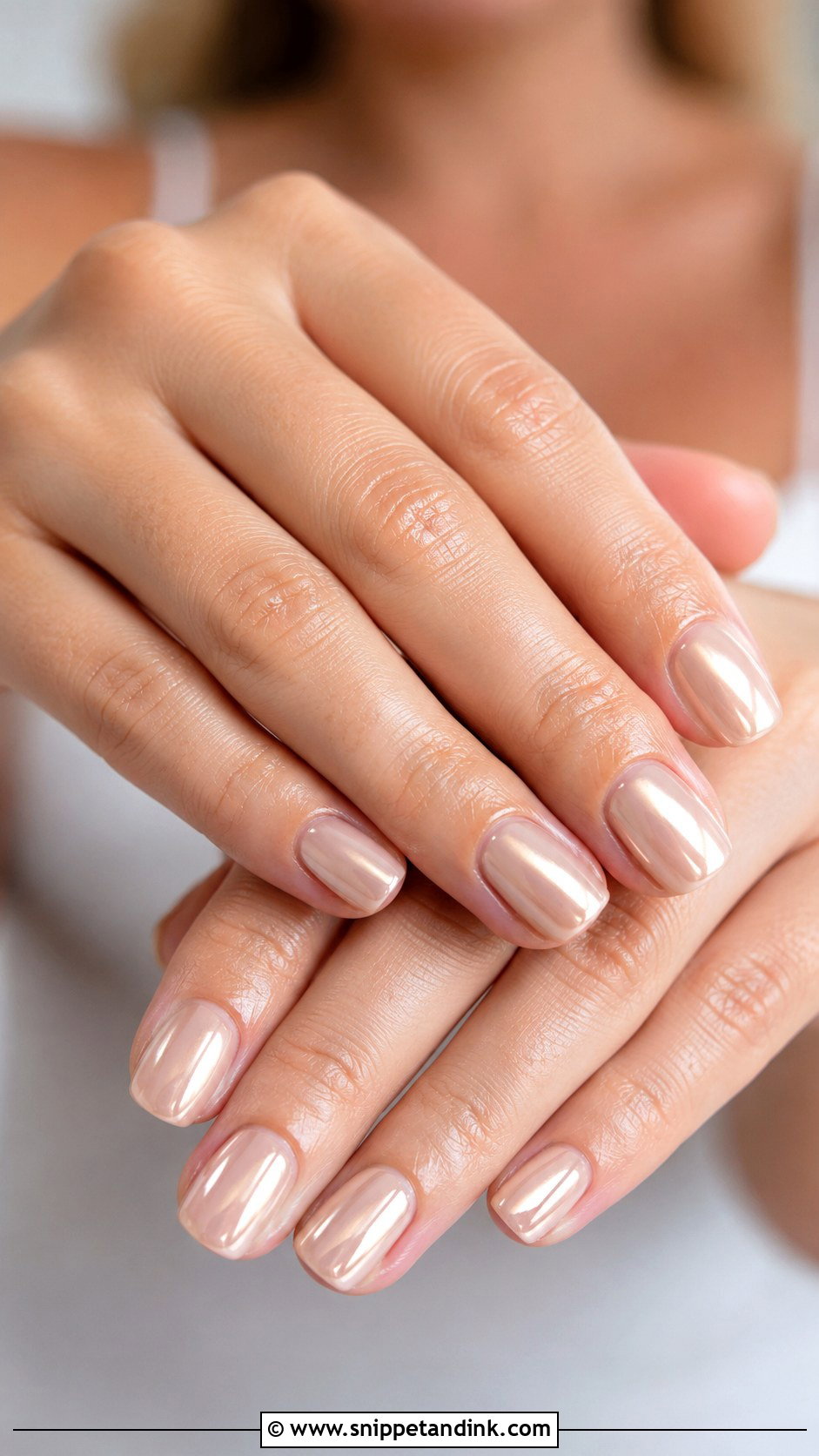 Nude Chrome Wedding Nails - Snippet and Ink - 20 Chrome Wedding Nails for Bride