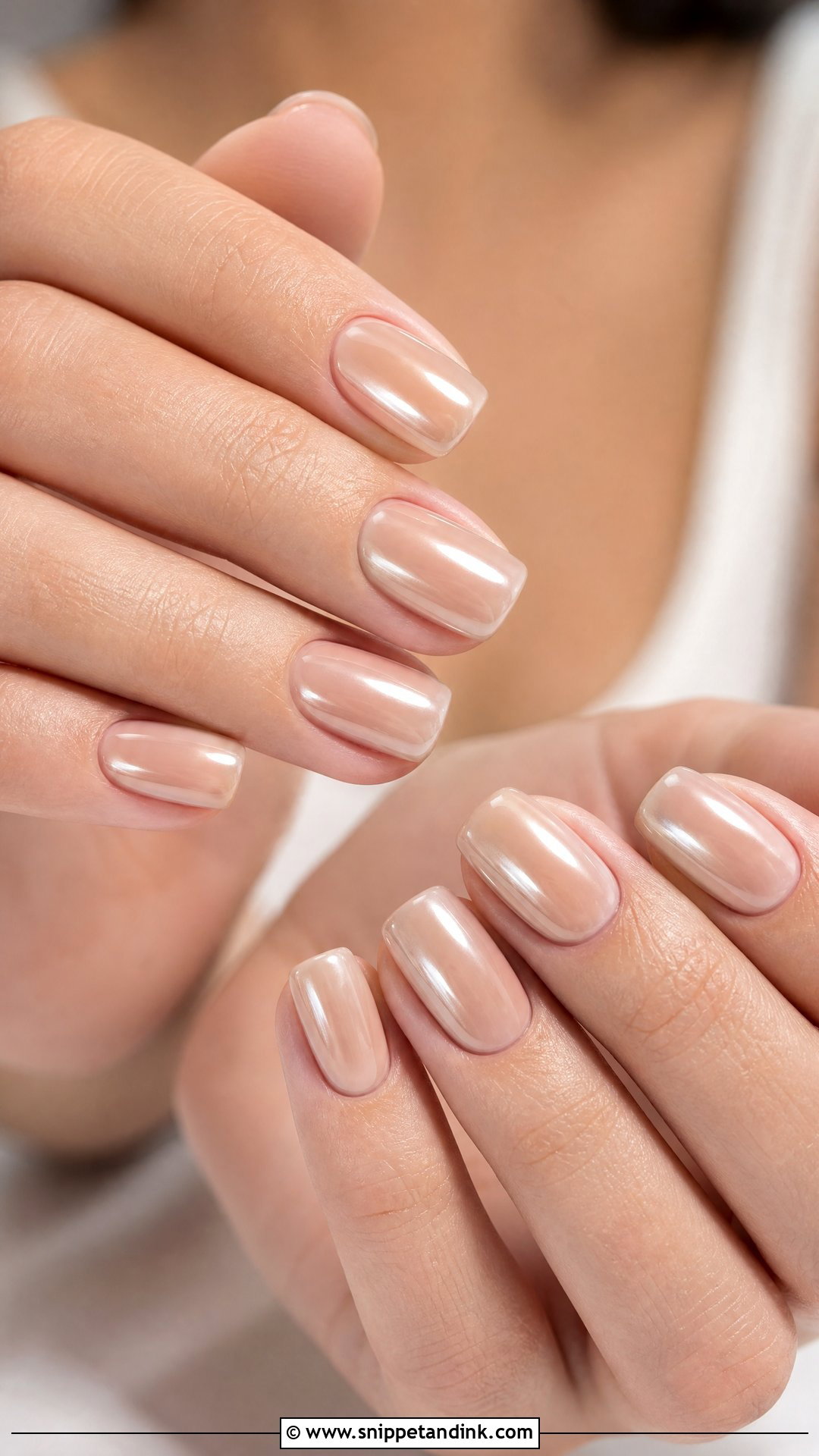 Nude Chrome Wedding Nails - Snippet and Ink - 25 Nails Design for Wedding