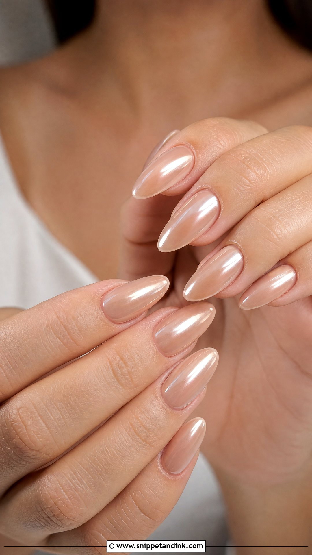 Nude Chrome Wedding Nails - Snippet and Ink - 20 Nude Wedding Nails for Bride