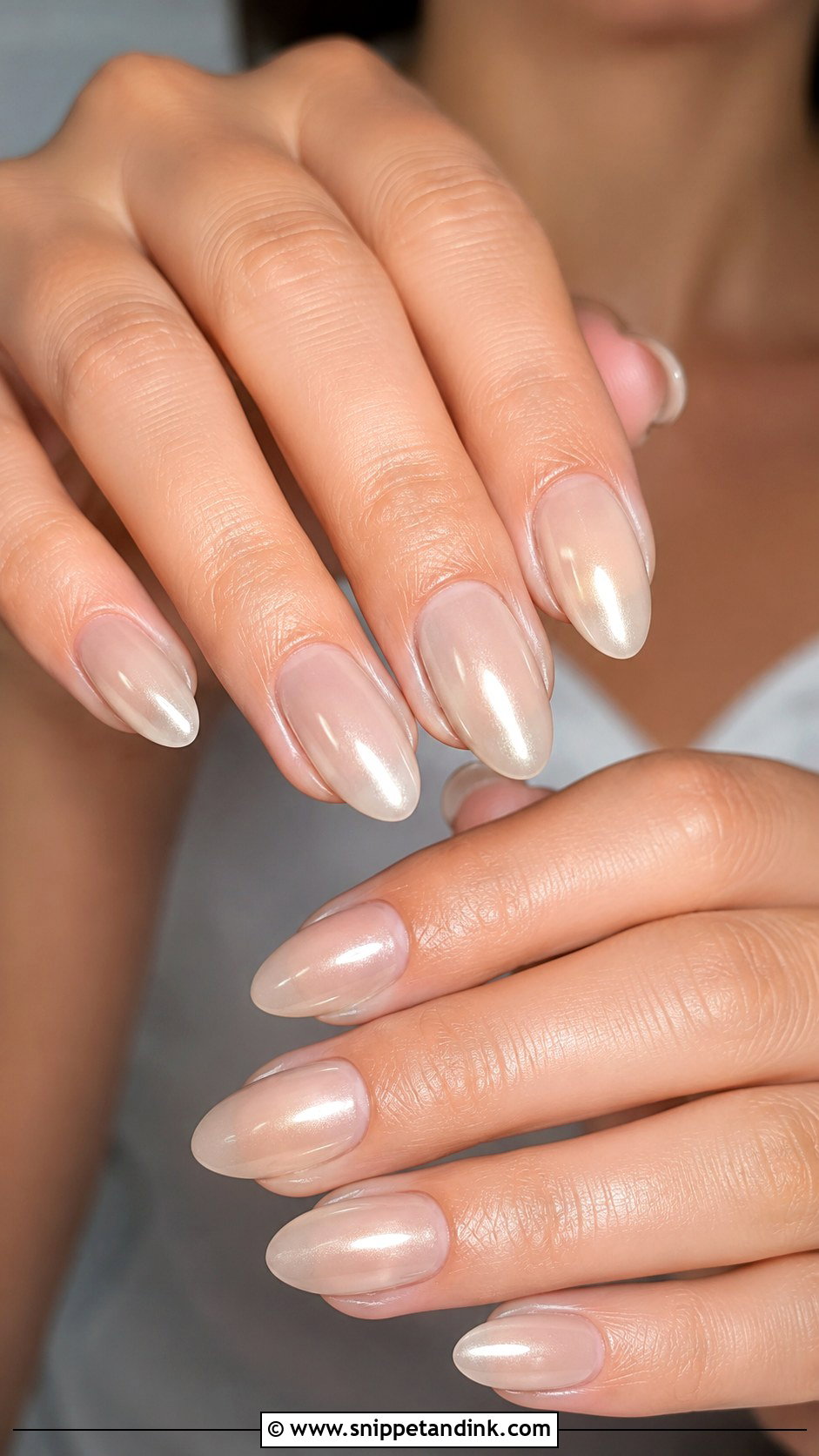 Nude Chrome Wedding Nails - Snippet and Ink - 20 Subtle Wedding Nails