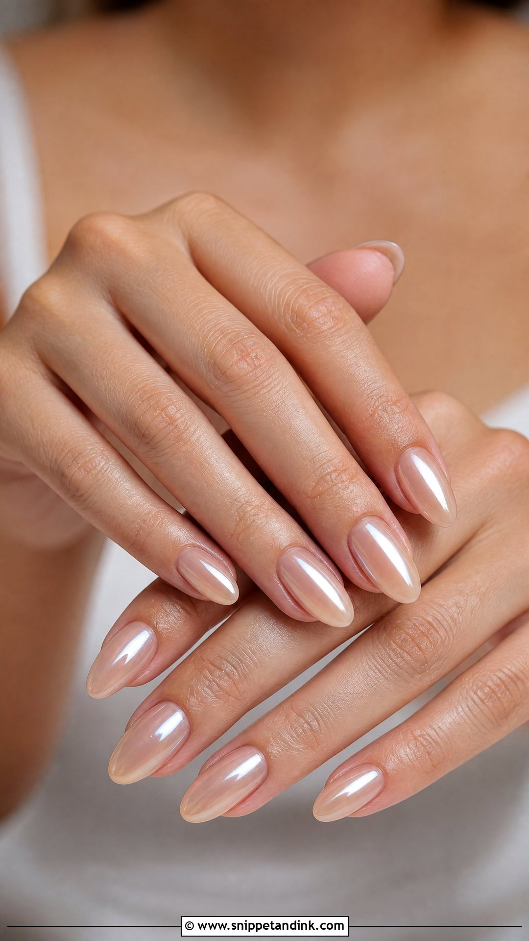 Nude Chrome Wedding Nails - Snippet and Ink - 25 Chrome Wedding Nails