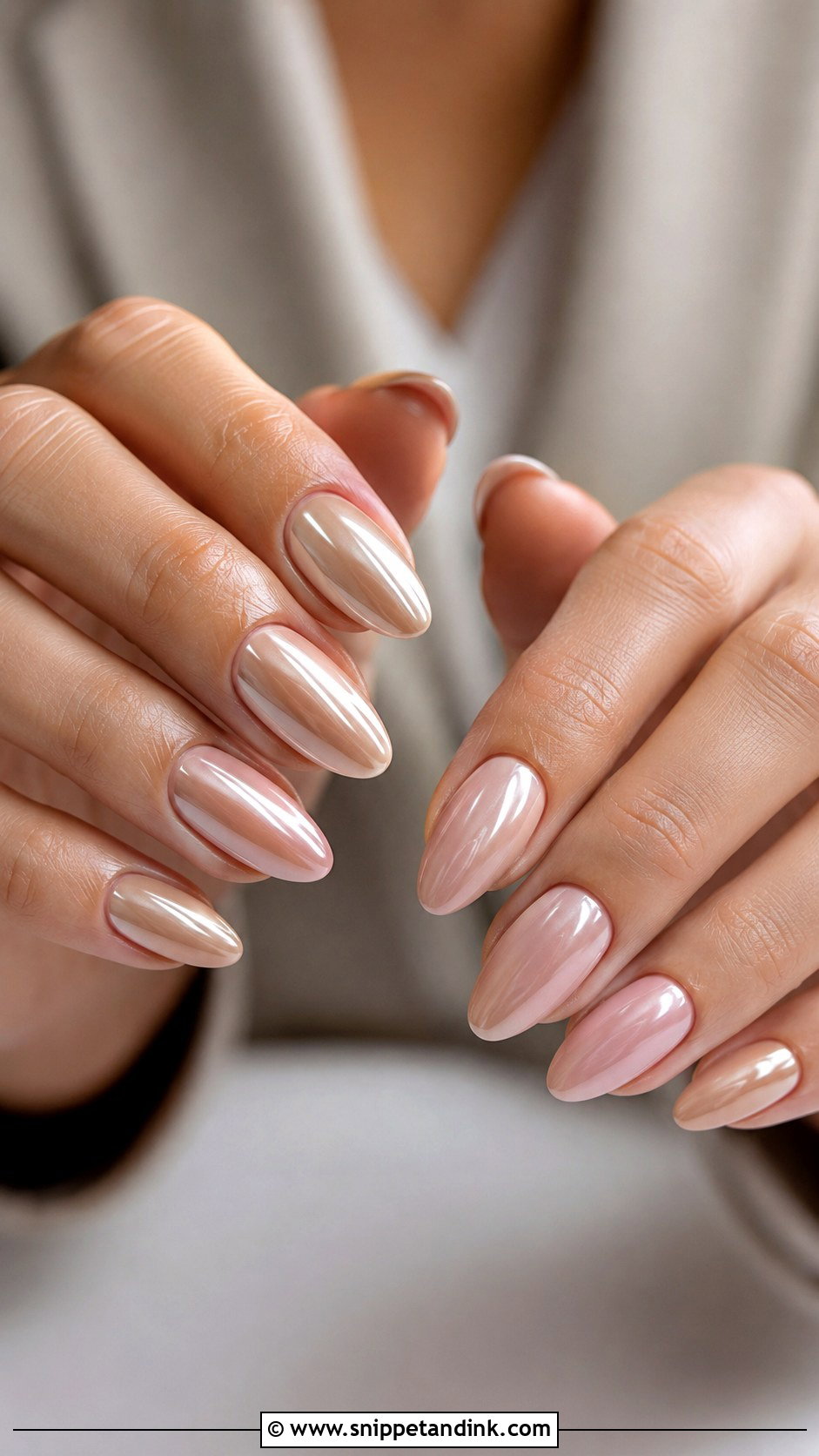 Nude Chrome Winter Wedding Guest Nails - Snippet and Ink - 20 Winter Wedding Nails Guest