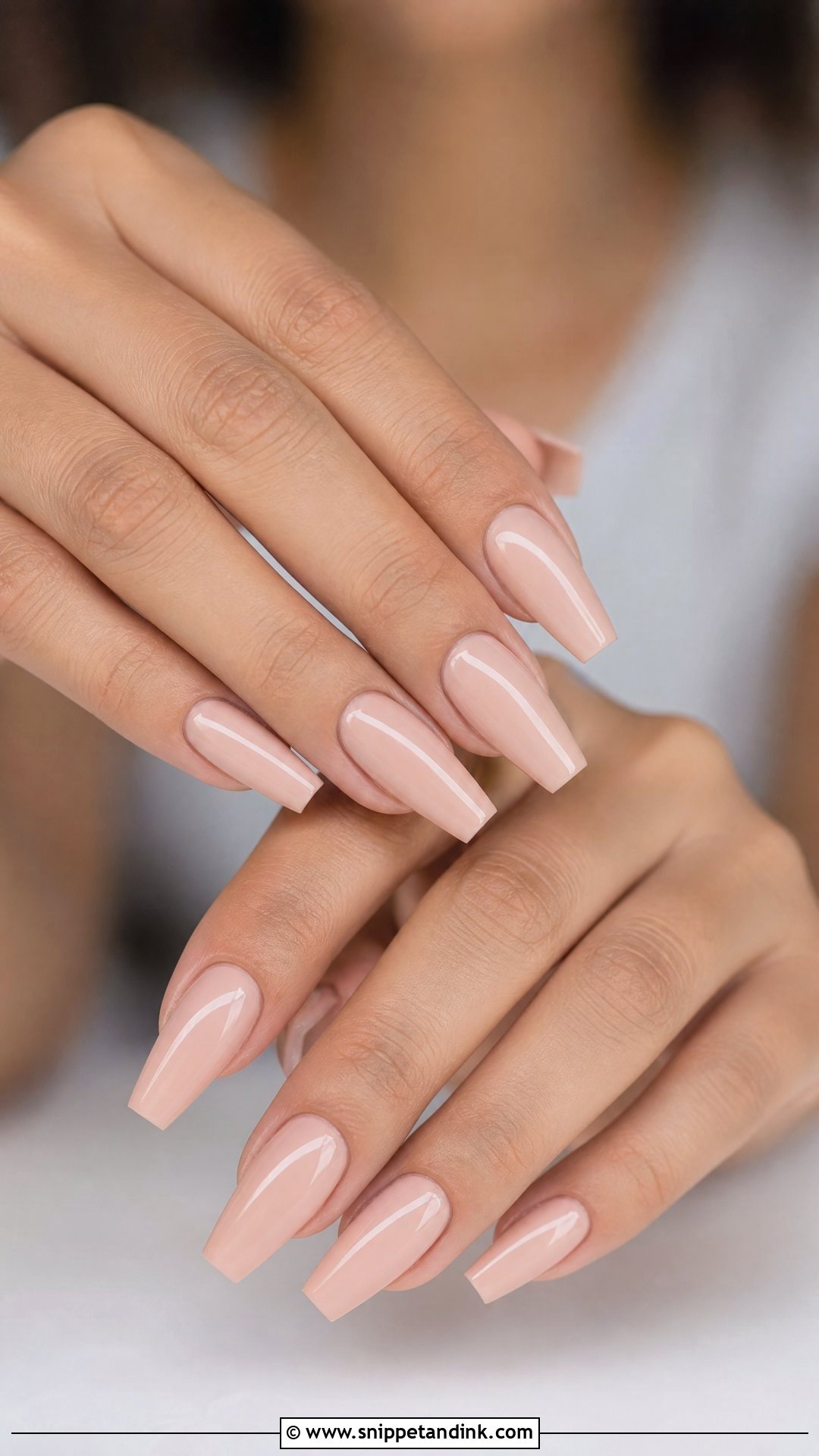Nude Coffin Bridal Nails - Snippet and Ink - 25 Nude Bridal Nails