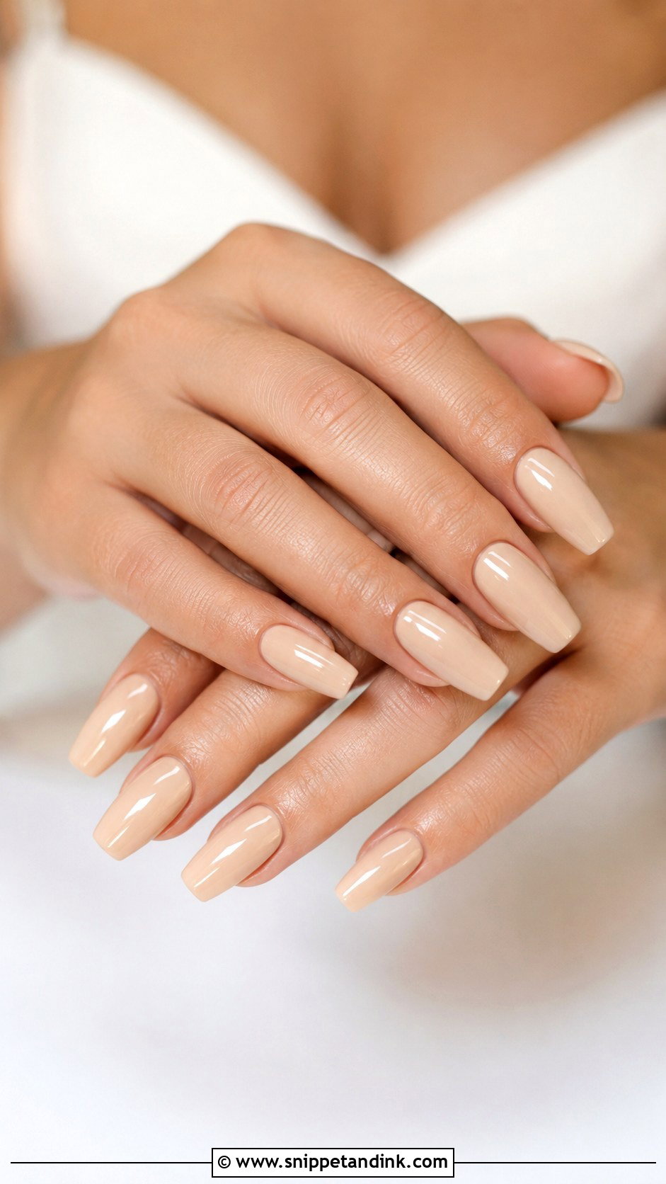 Nude Coffin Wedding Nails - Snippet and Ink - 20 Nude Wedding Nails for Bride
