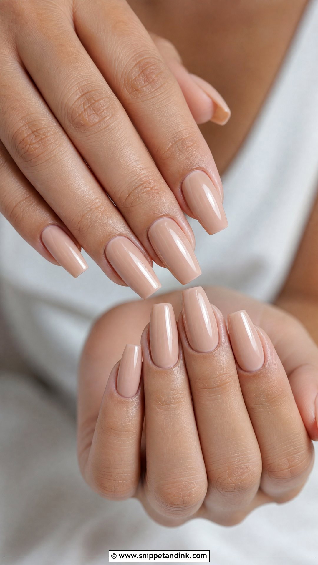 Nude Coffin Wedding Nails - Snippet and Ink - 25 Coffin Wedding Nails