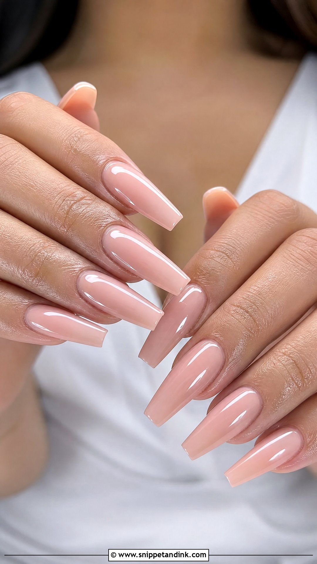 Nude Coffin Wedding Nails - Snippet and Ink - 25 Nude Wedding Nails