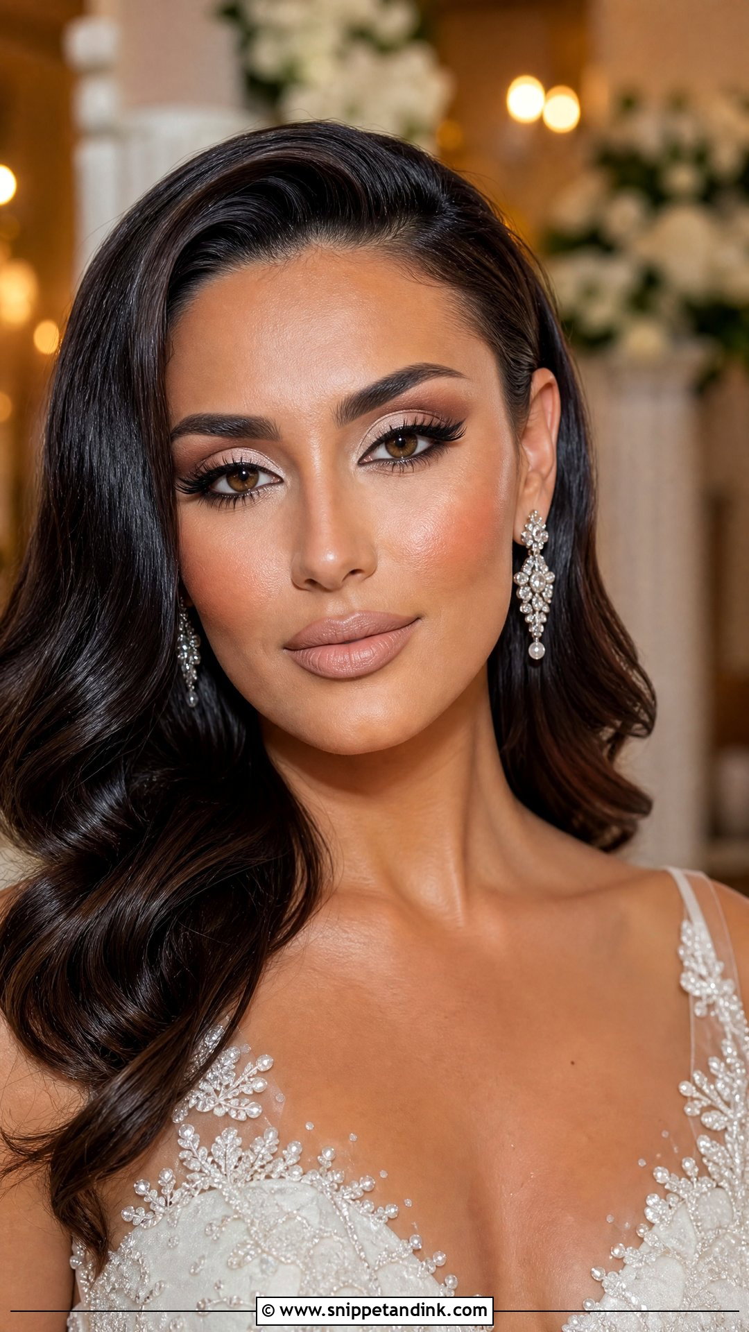 Nude Cut Crease Wedding Makeup - Snippet and Ink - 20 Nude Makeup Looks for Wedding