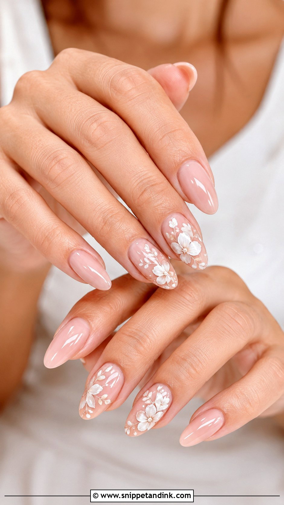 Nude Floral Wedding Nails - Snippet and Ink - 20 Nude Nails for Wedding