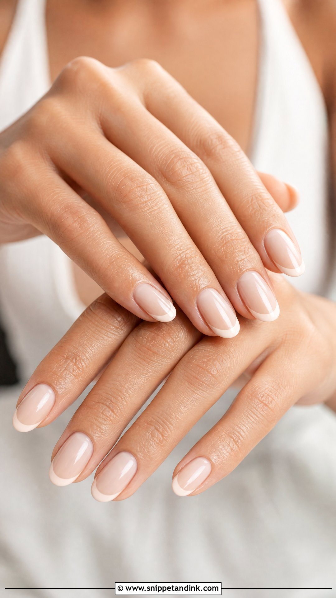 Nude French Bridesmaid Nails - Snippet and Ink - 25 Simple Bridesmaid Wedding Nails