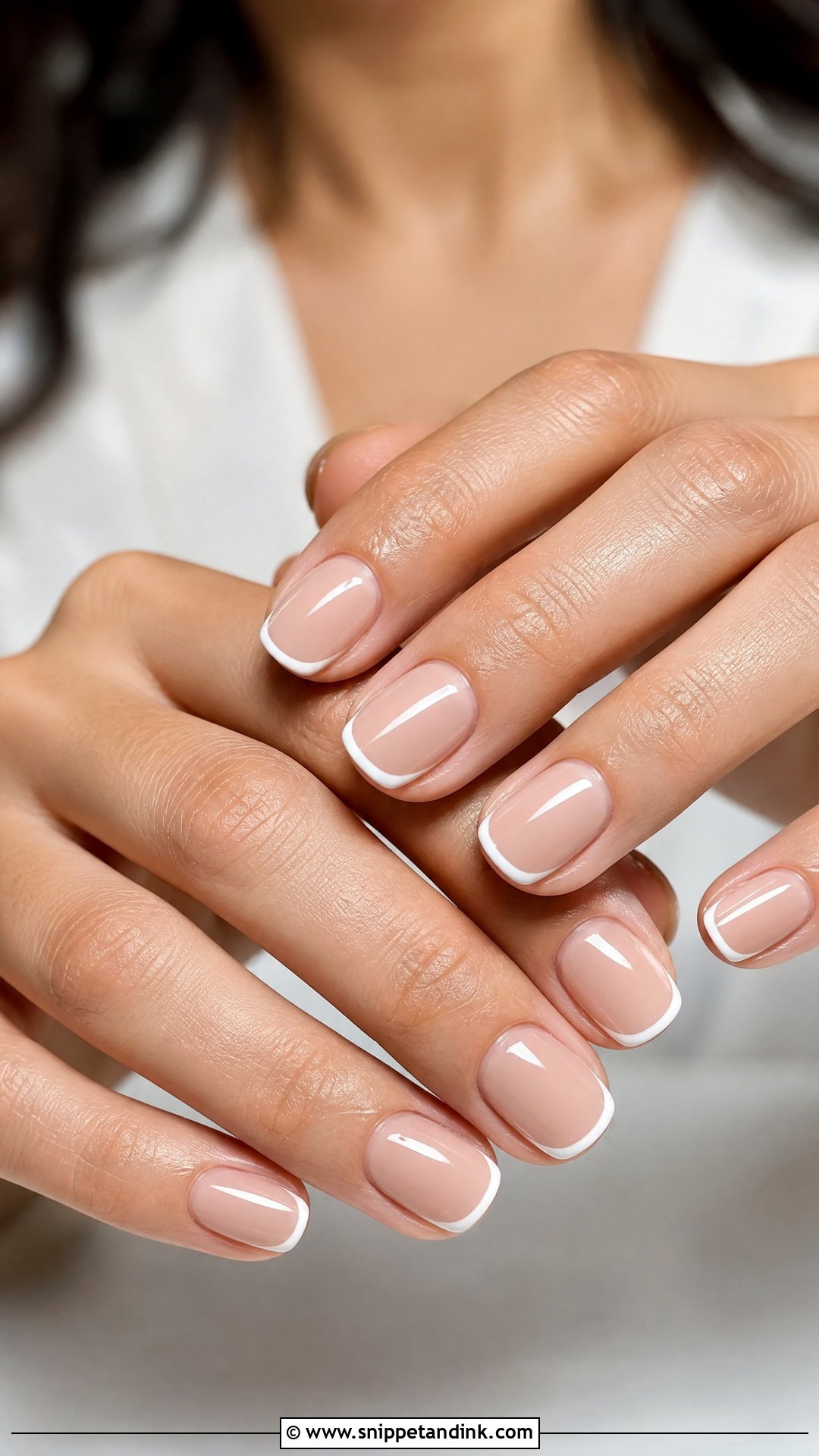 Nude French Tip Bridesmaid Nails - Snippet and Ink - 25 Nails for Wedding Bridesmaid