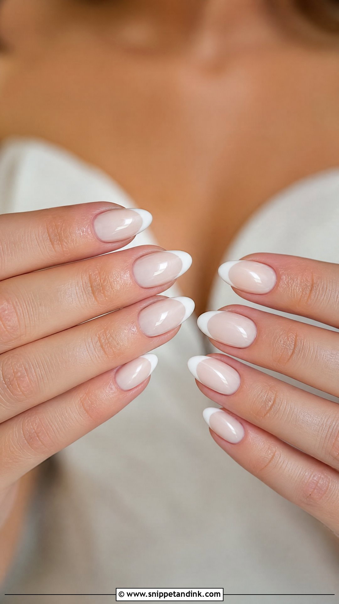 Nude French Tip Bridesmaid Nails - Snippet and Ink - 20 Wedding Day Nails for Bridesmaids