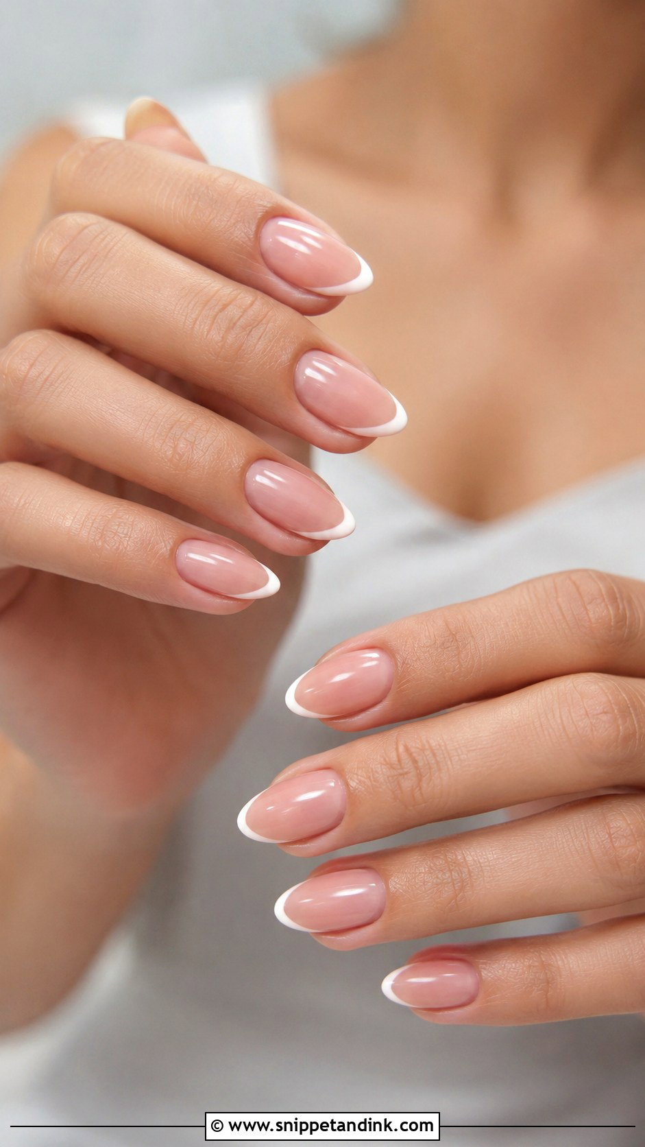 Nude French Tip Bridesmaids Nails - Snippet and Ink - 30 Bridesmaids Nails