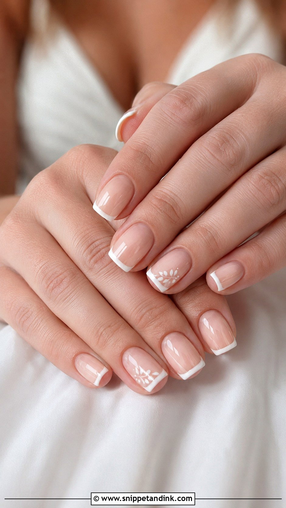 Nude French Tip Fall Wedding Nails - Snippet and Ink - 20 Fall Nails for Wedding