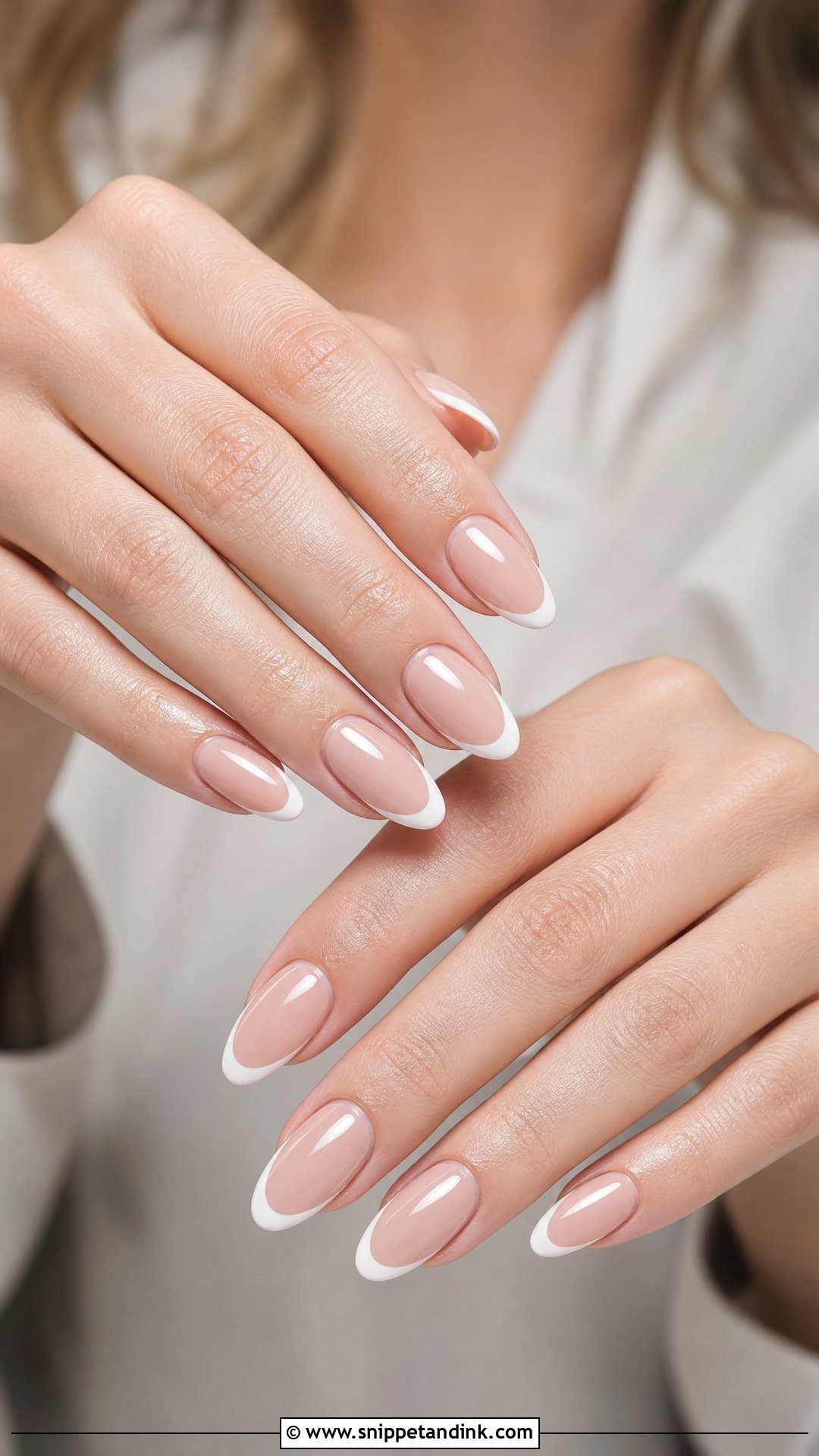 Nude French Tip Nails - Snippet and Ink - 20 Neutral Wedding Guest Nails