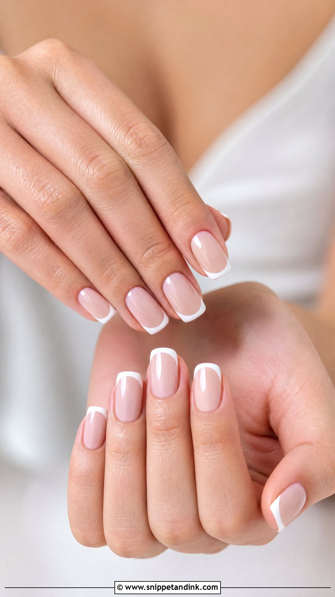 Nude French Tip Wedding Nails - Snippet and Ink - 25 French Tip Wedding Nails