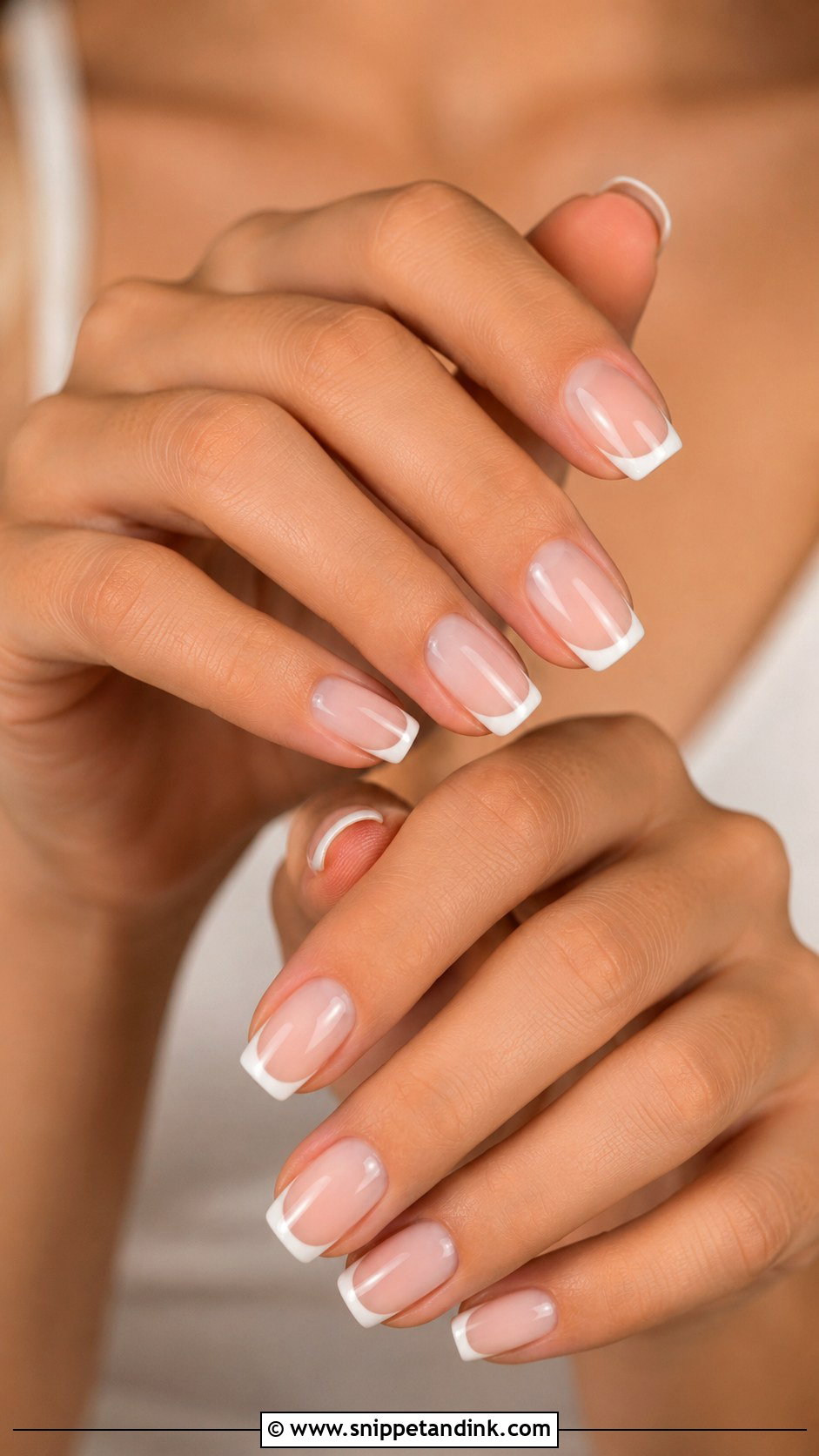 Nude French Wedding Nails - Snippet and Ink - 20 Classic Wedding Nails for Bride