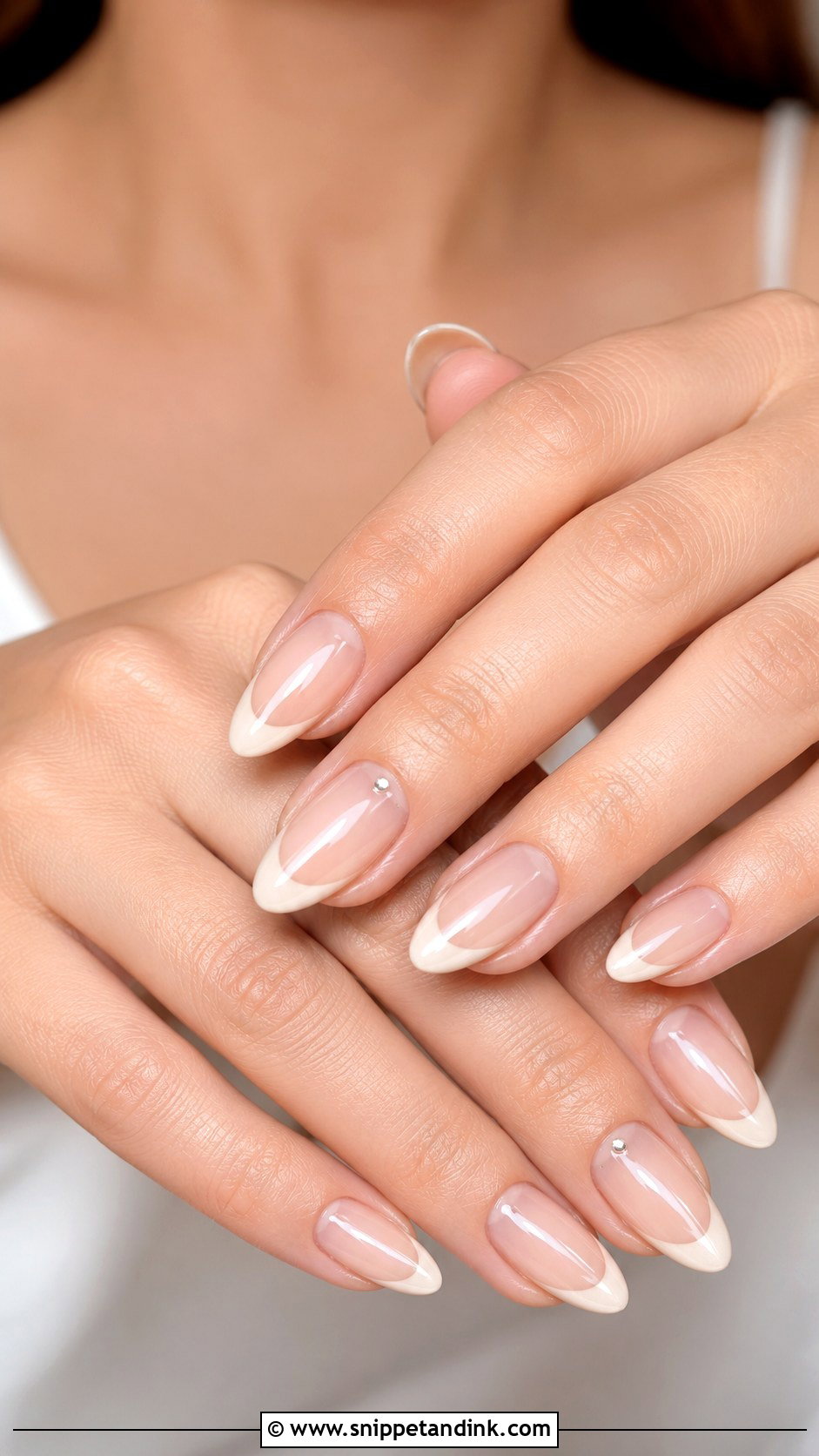 Nude French Wedding Nails - Snippet and Ink - 20 Minimal Wedding Nails