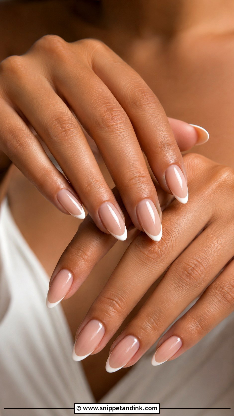 Nude French Wedding Nails - Snippet and Ink - 20 Basic Wedding Nails