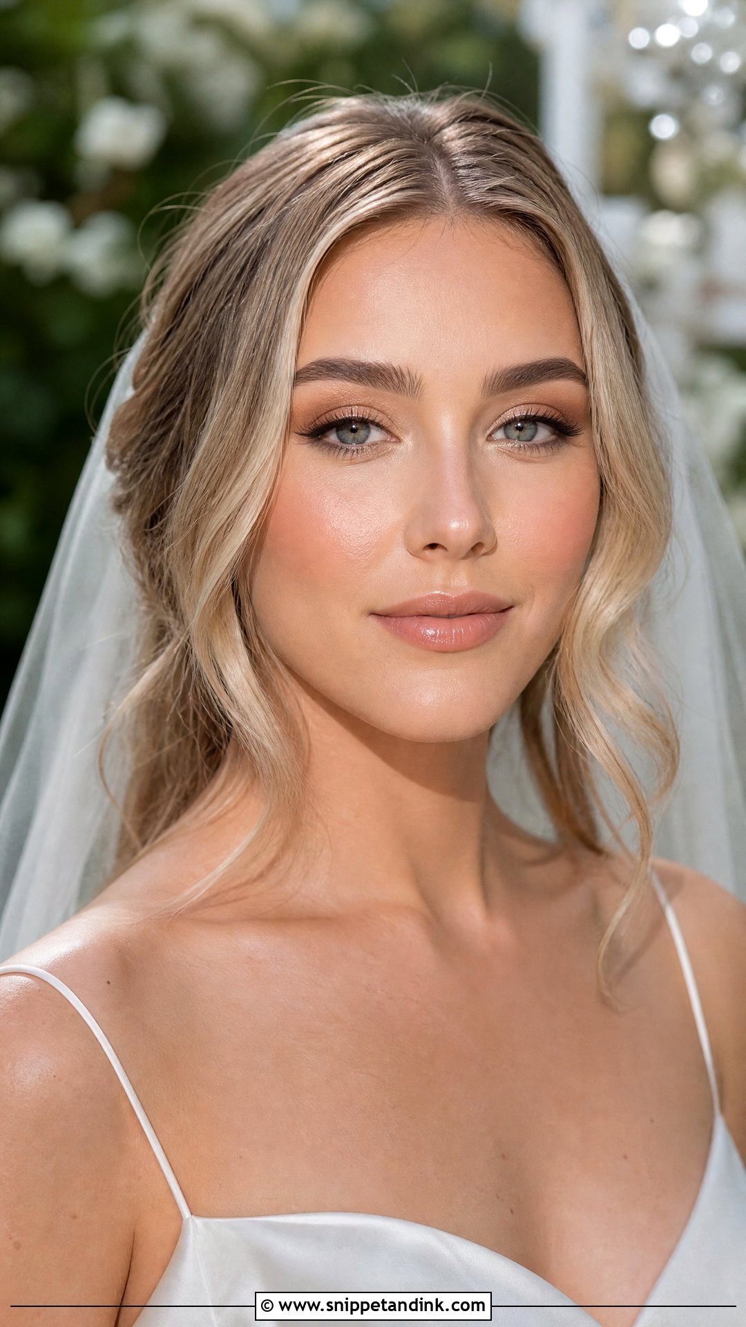 Nude Glitter Bridal Makeup - Snippet and Ink - 20 Glitter Bridal Makeup Ideas