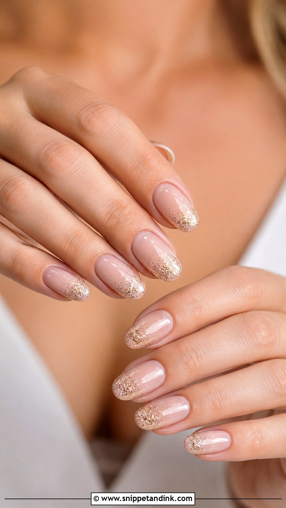 Nude Glitter Wedding Nails - Snippet and Ink - 20 Nude Nails for Wedding