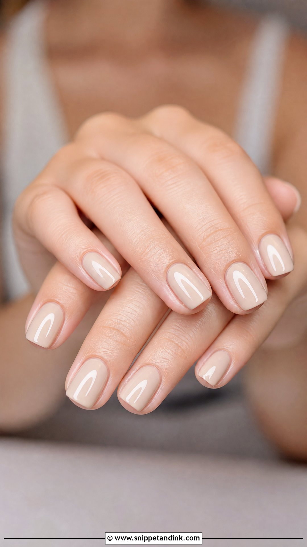 Nude Glossy Bridal Nails - Snippet and Ink - 25 Nude Bridal Nails