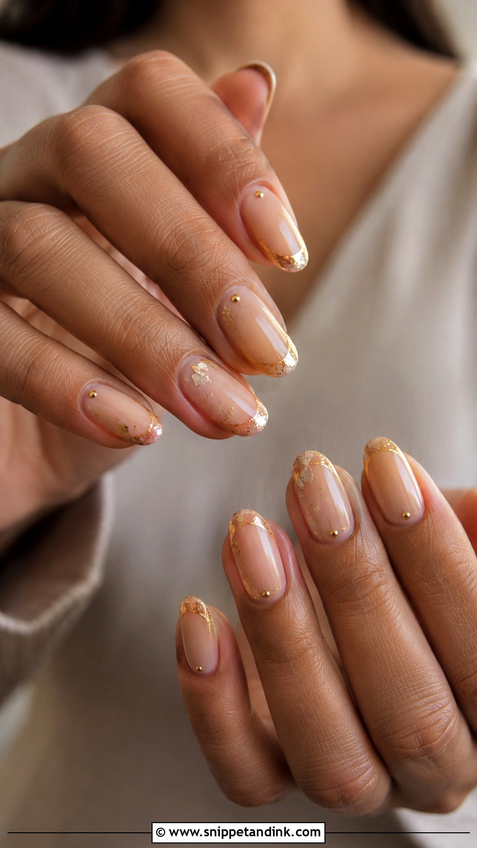 Nude Gold Indian Wedding Nails - Snippet and Ink - 30 Indian Wedding Nails
