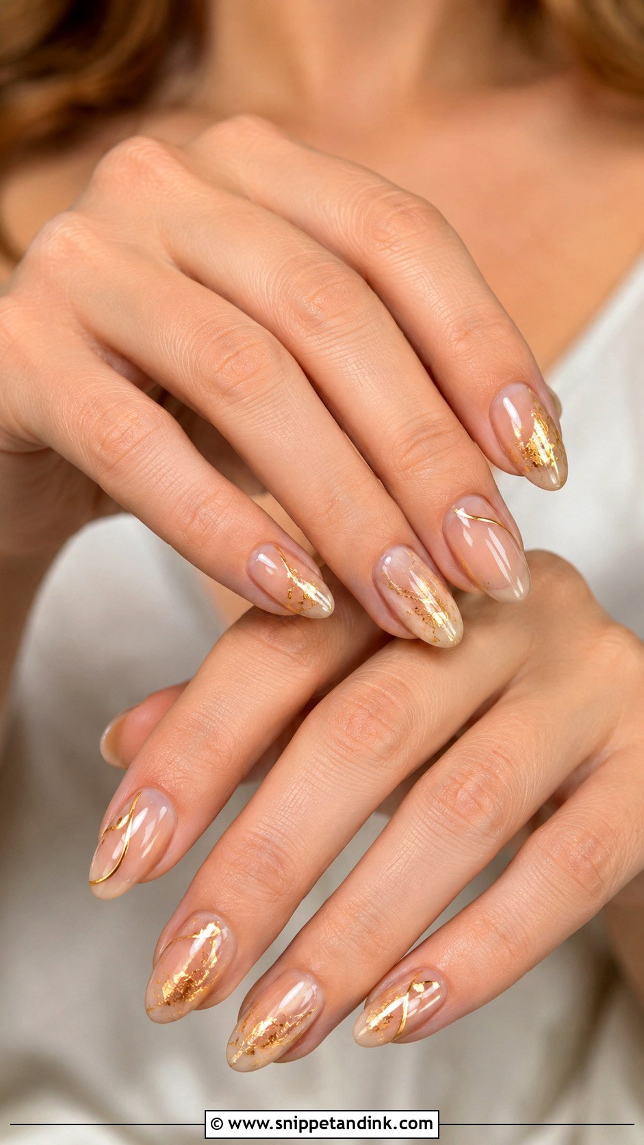 Nude Gold Wedding Nails - Snippet and Ink - 20 Nude Wedding Nails for Bride