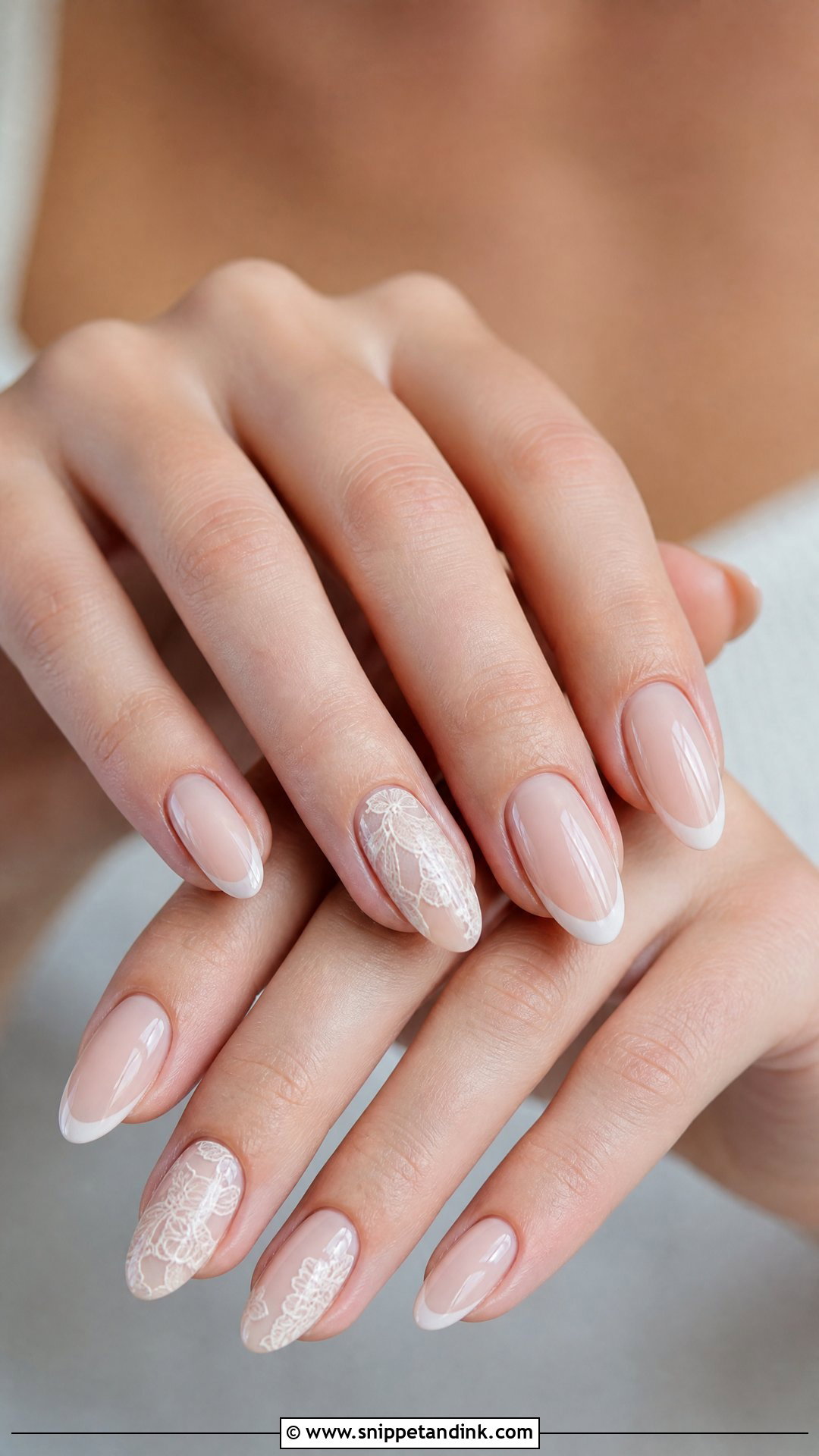 Nude Lace Wedding Nails - Snippet and Ink - 20 Nude Wedding Nails for Bride