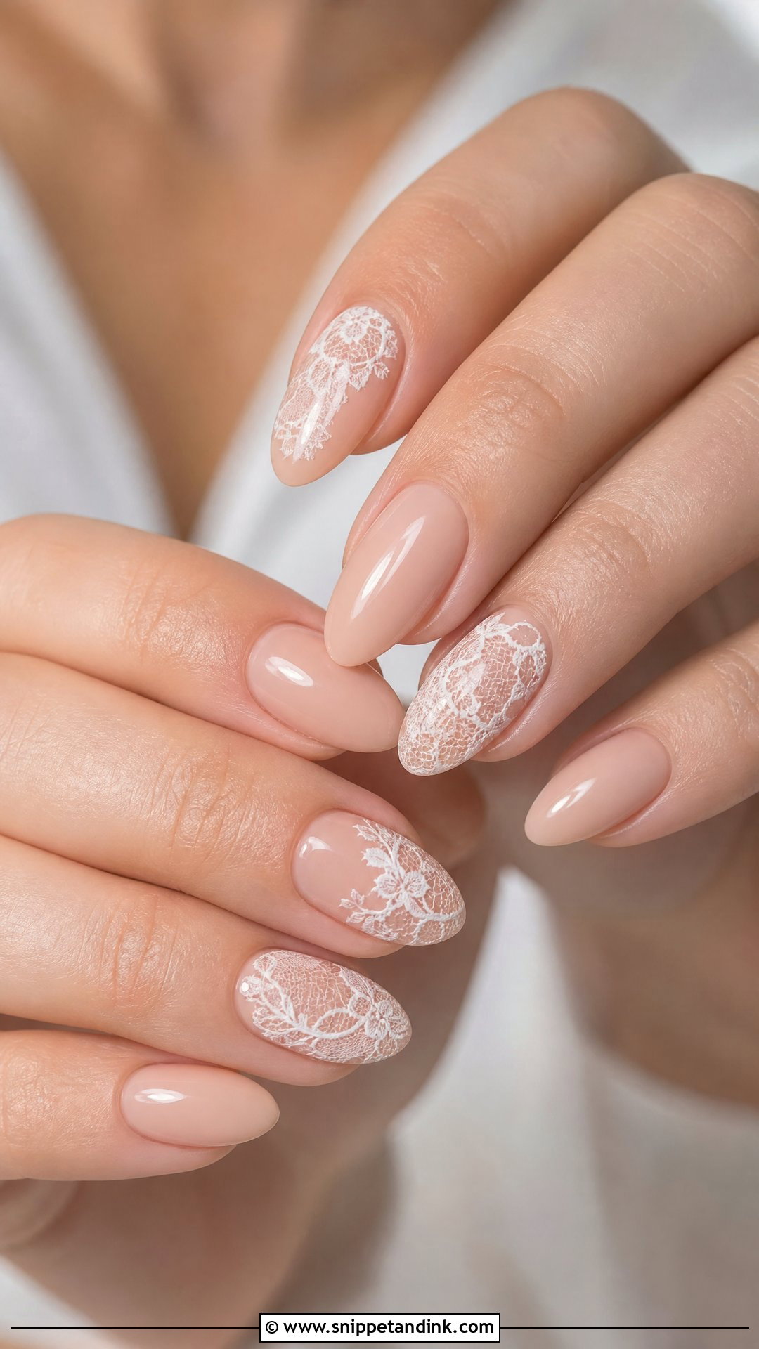 Nude Lace Wedding Nails - Snippet and Ink - 25 Nude Wedding Nails