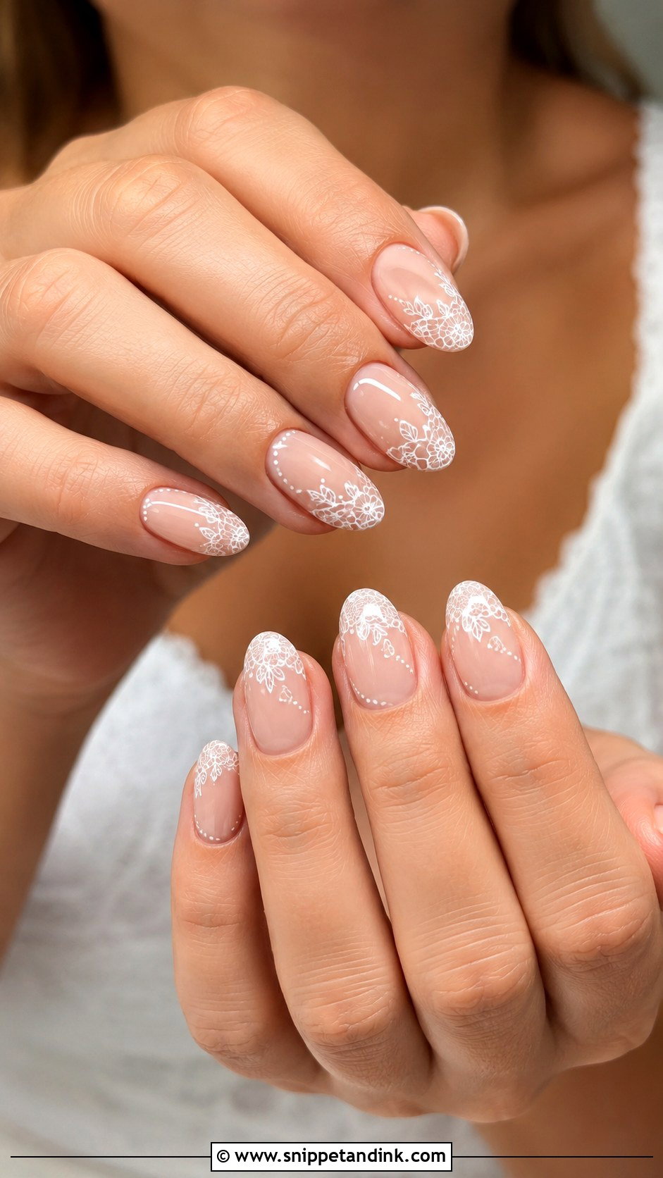 Nude Lace Wedding Nails - Snippet and Ink - 20 Nude Nails for Wedding
