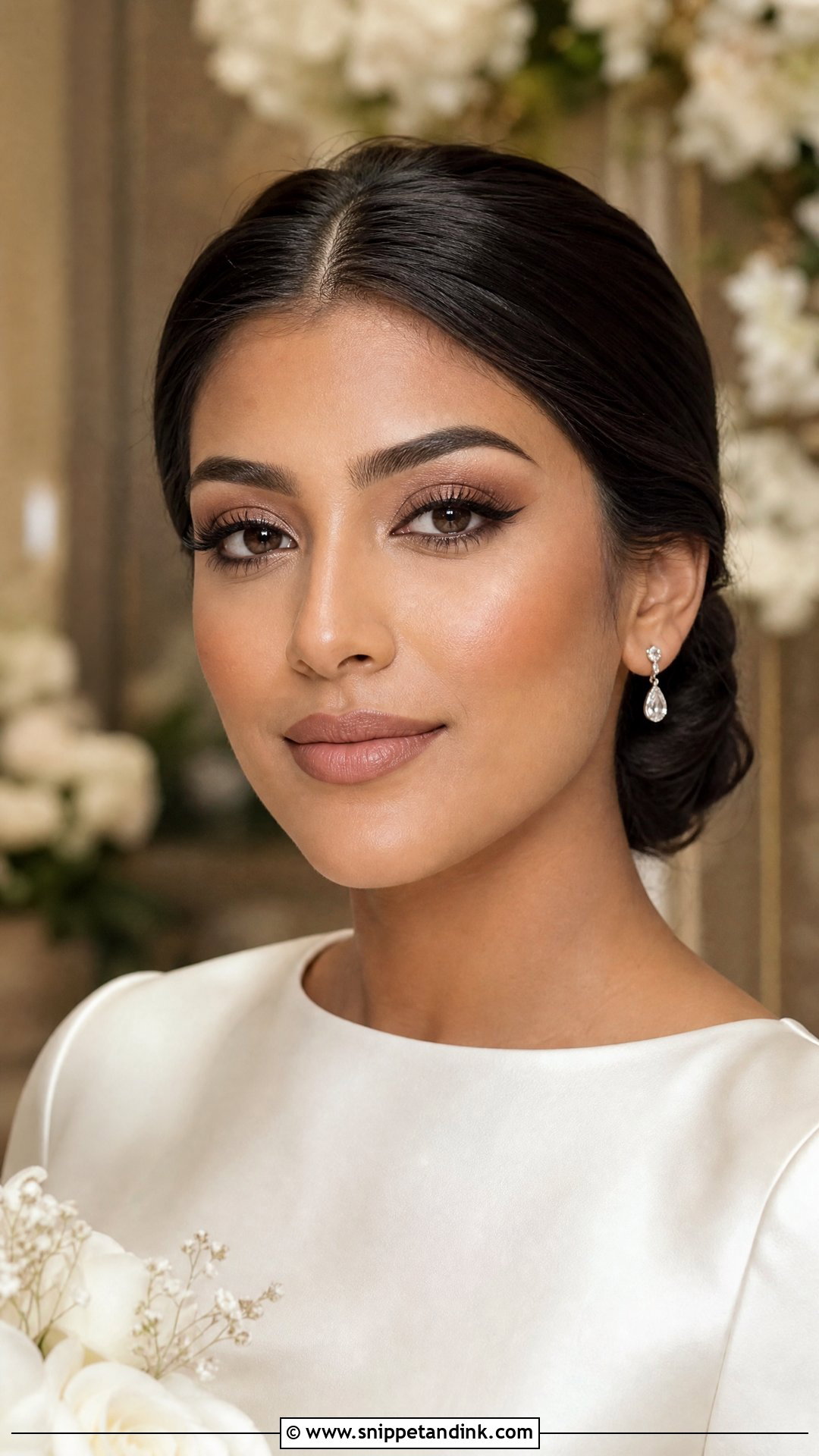 Nude Lip Bridal Makeup - Snippet and Ink - 20 Wedding Bride Makeup Looks