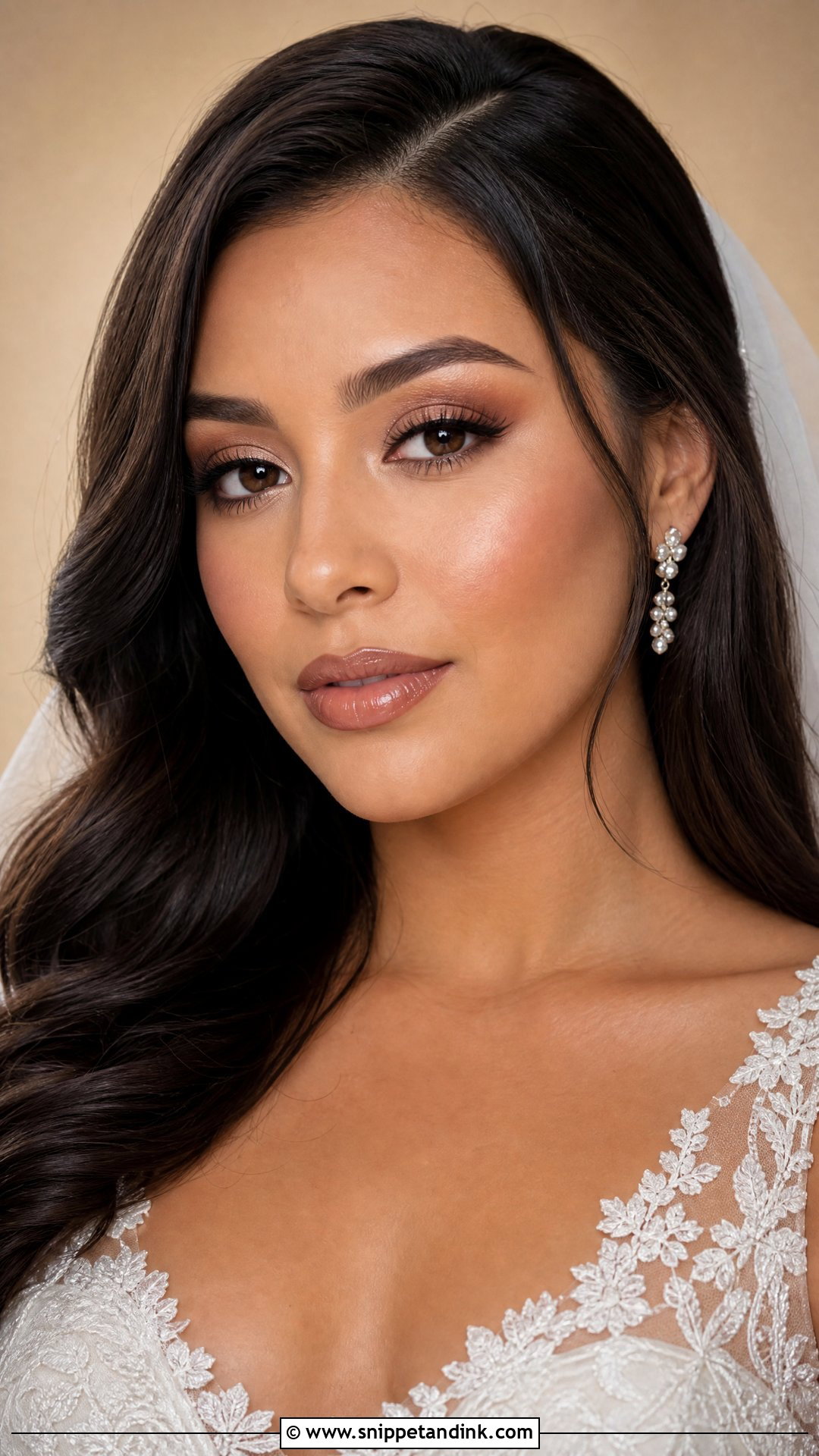 Nude Lip Bridal Makeup For Brown Skin - Snippet and Ink - 20 Brown Girl Bridal Makeup Ideas